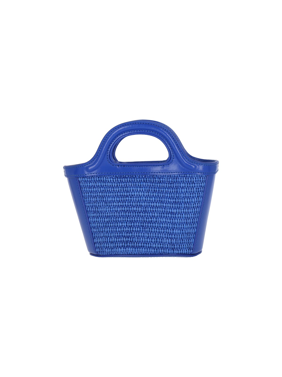 Shop Marni Mini Tote Bag Tropicalia In Blue