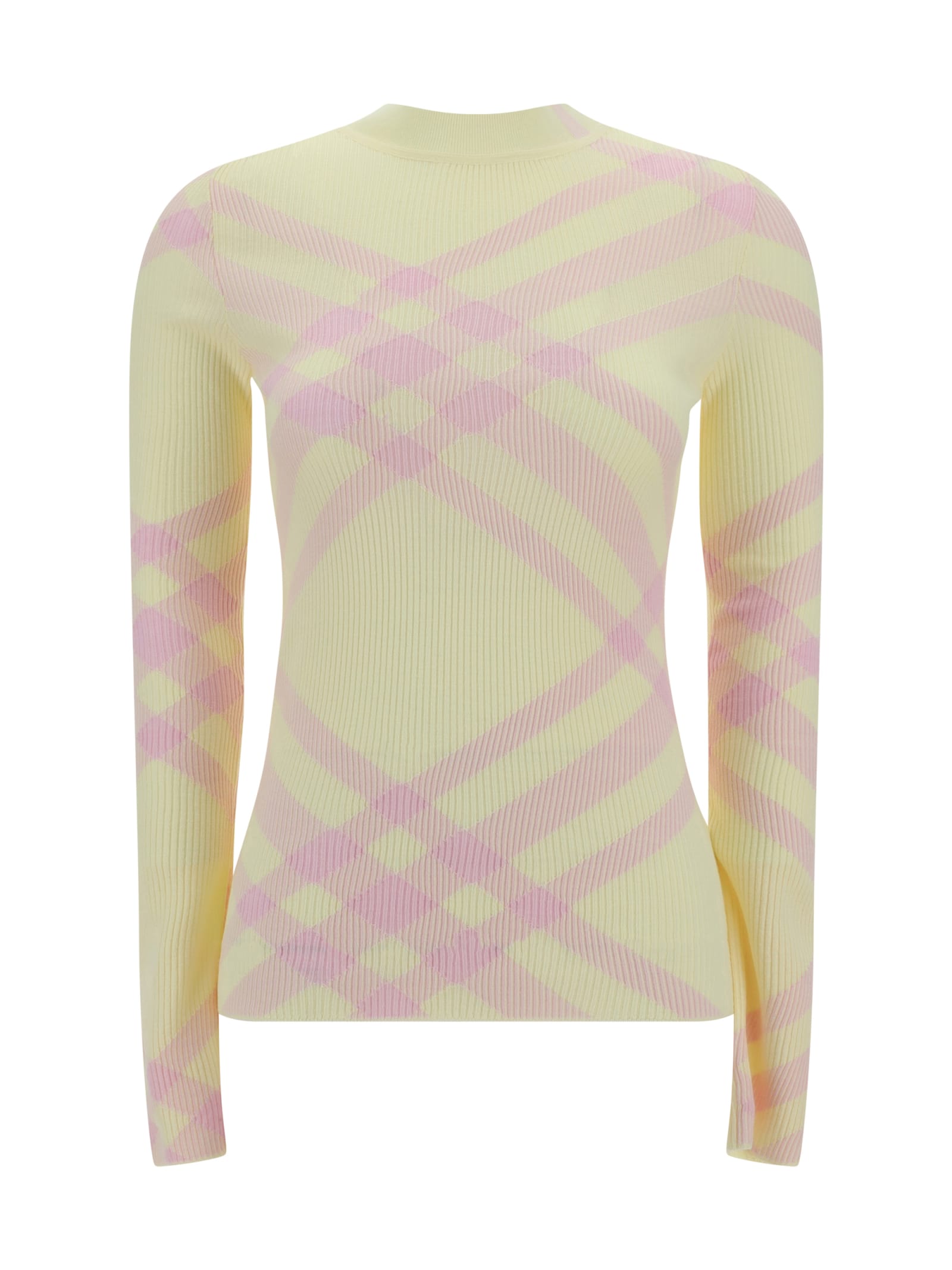 Burberry Sweater In Sherbet Ip Check