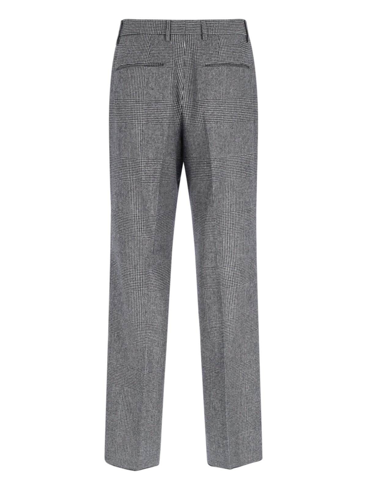 Tagliatore Double-breasted Houndstooth Suit With Signature Silver Details In Gray
