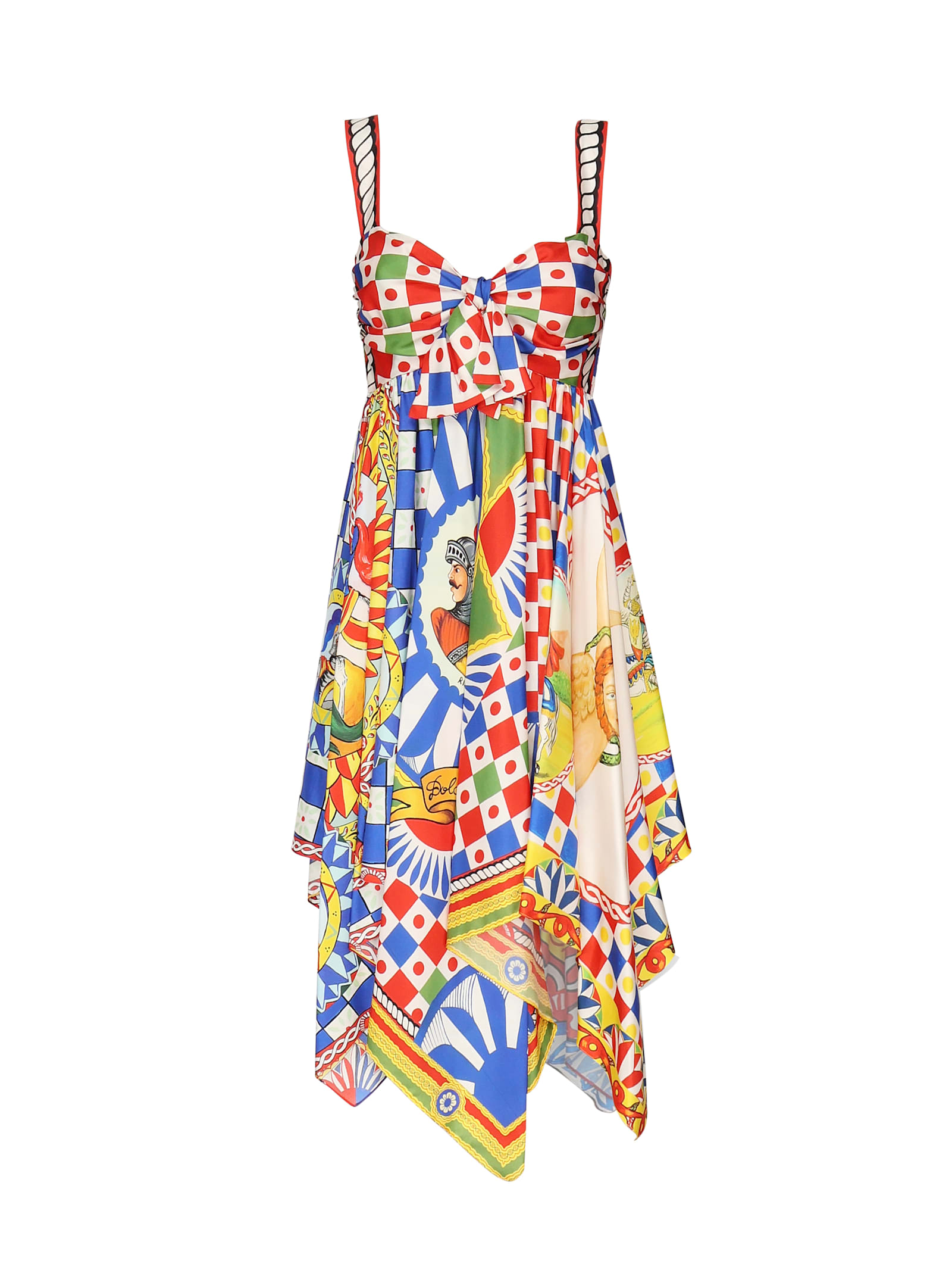 Dolce & Gabbana Short Carretto-print Twill Dress