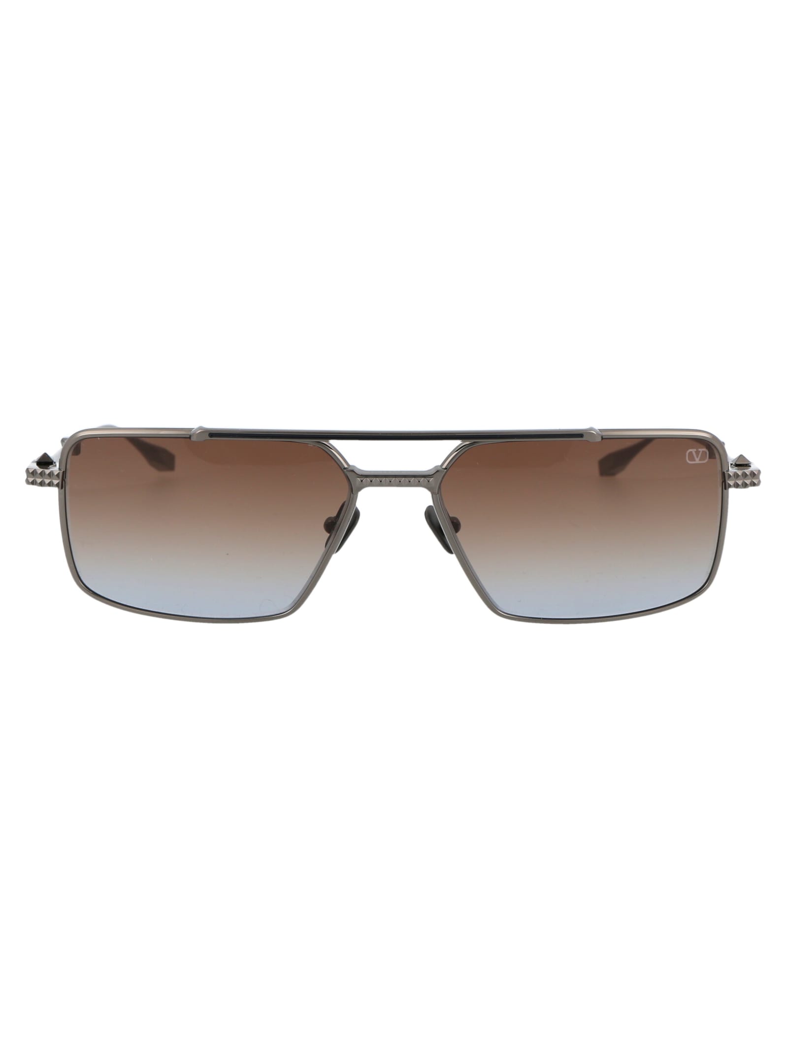 Valentino V - Sei Sunglasses In 111c Blk - Blu