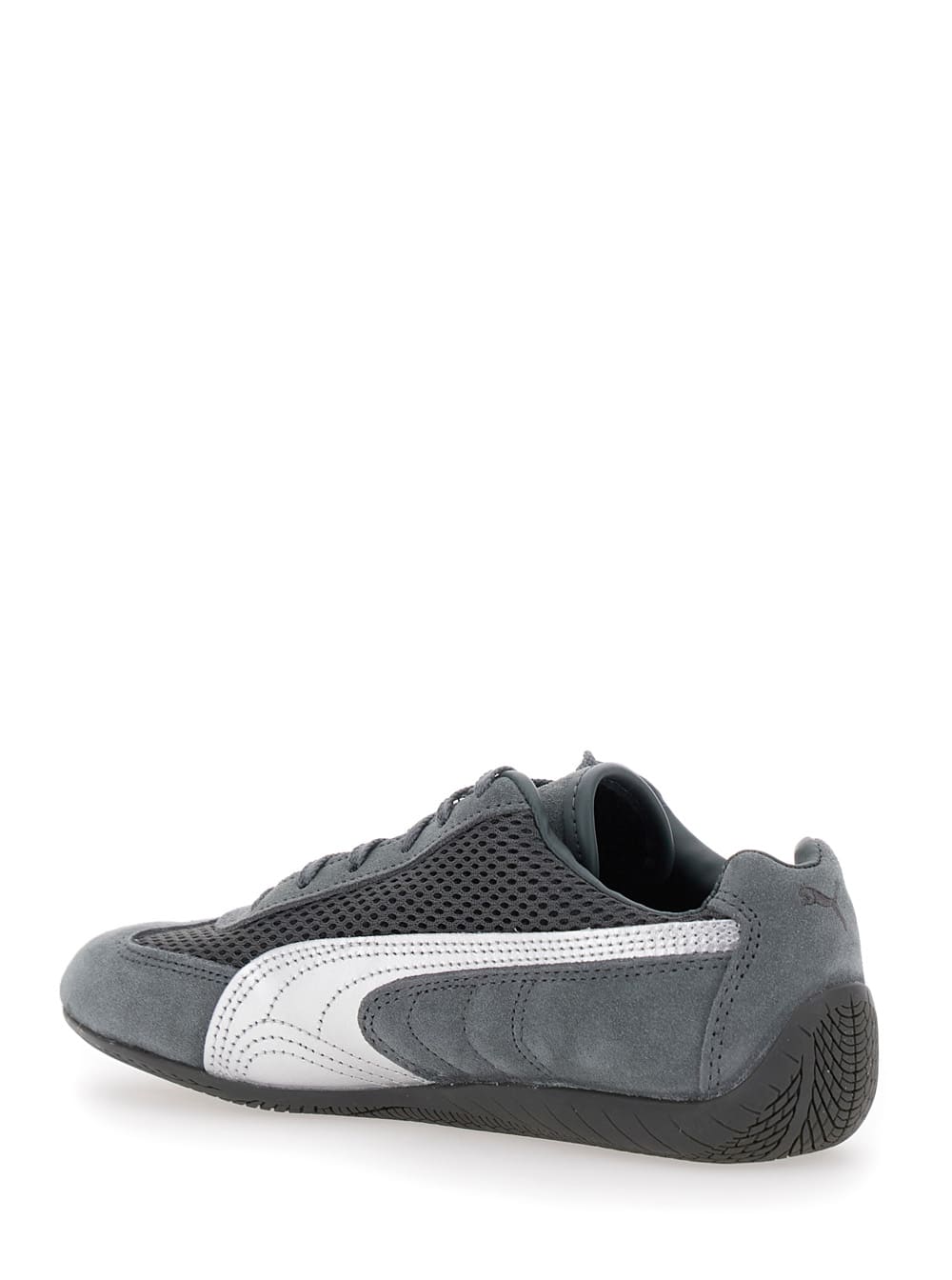 Puma 'speedcat' Grey Low Top Sneakers With Logo Patch On The Tongue And Formstrip Logo Detail On The Side In Gray