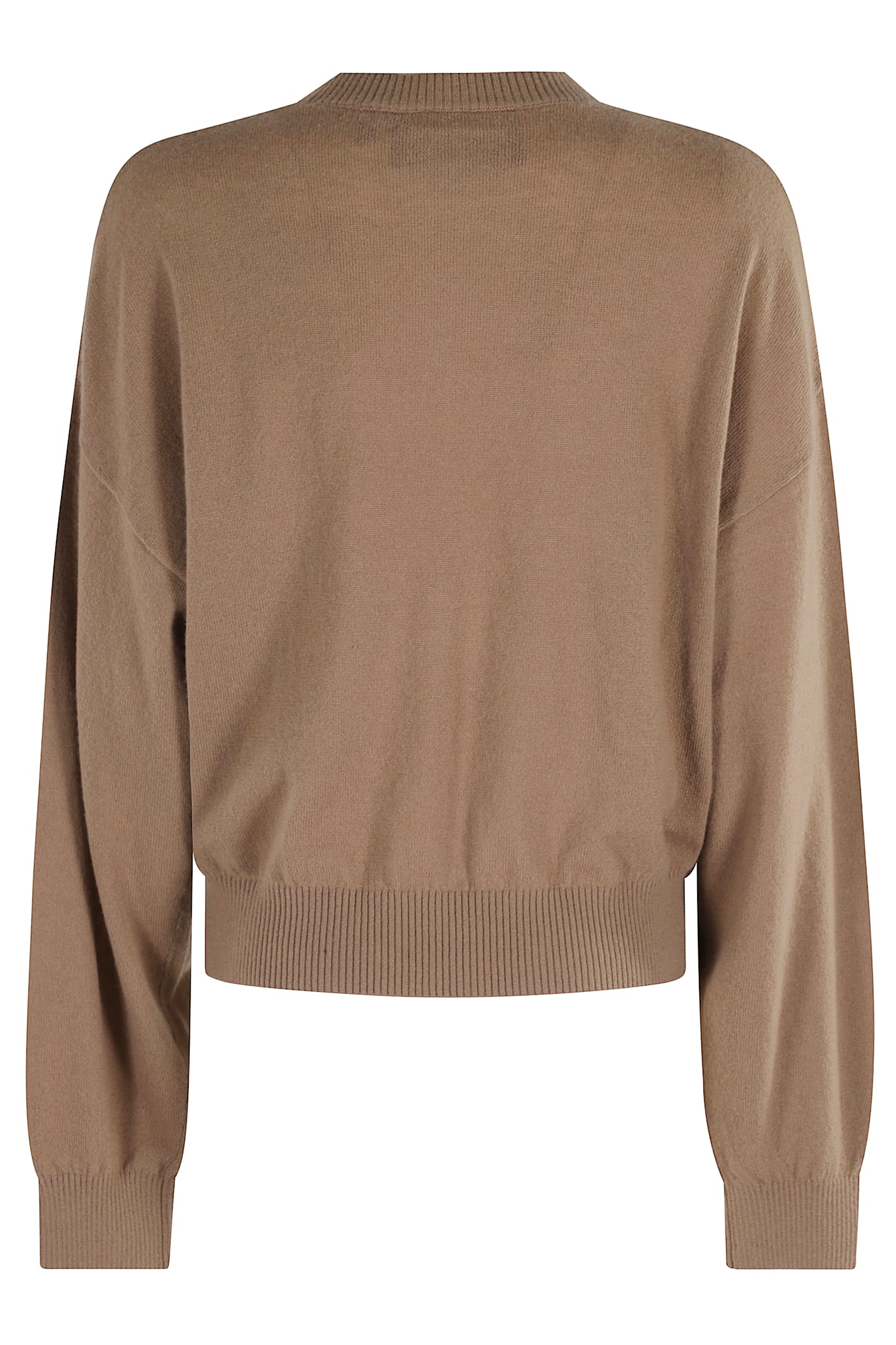 Rotate Birger Christensen Basic Crewneck Sweater In Brown