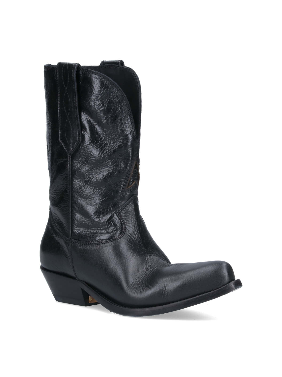 Shop Golden Goose Wish Star Texan Boots In Black