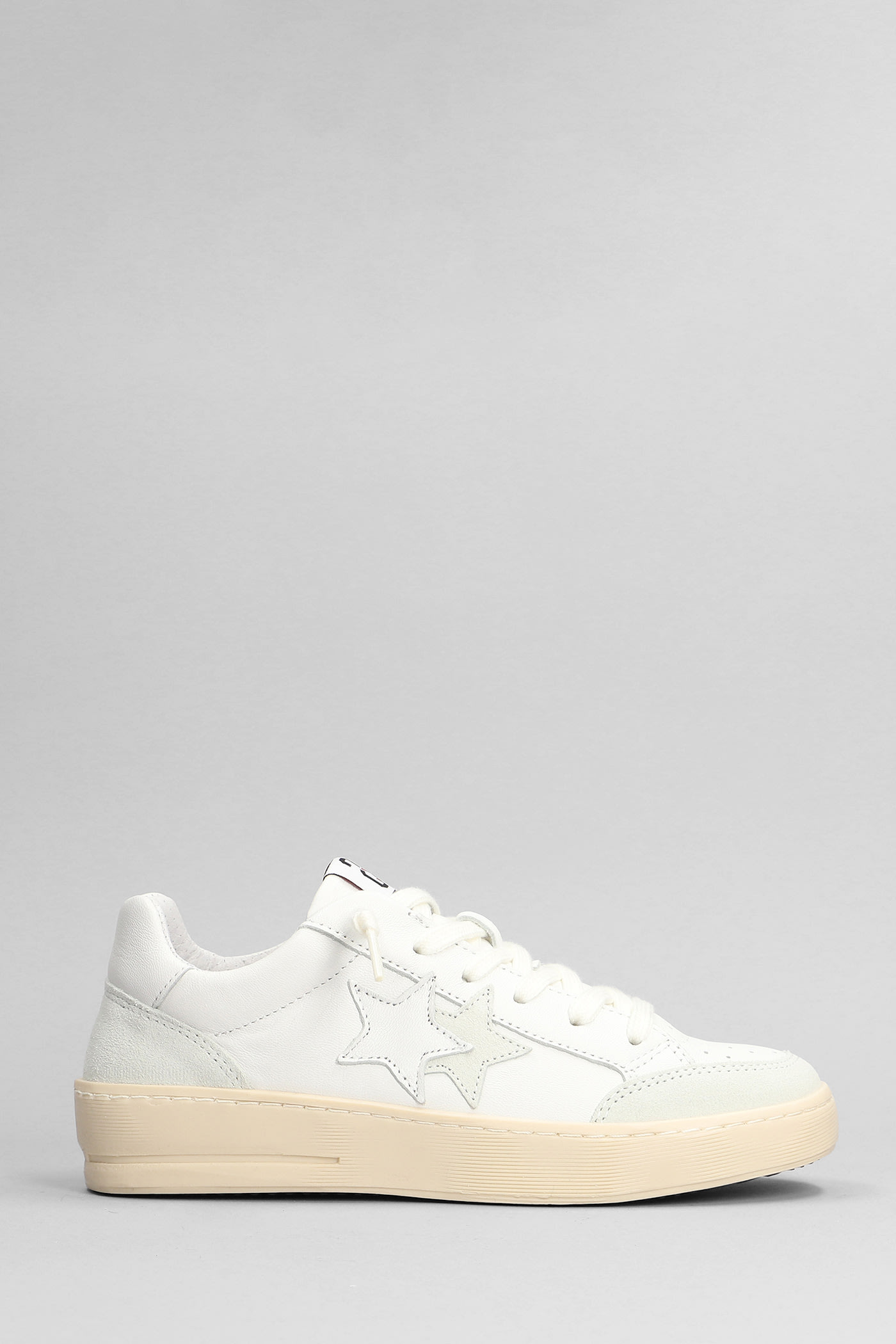New Star Sneakers In White Suede And Leather