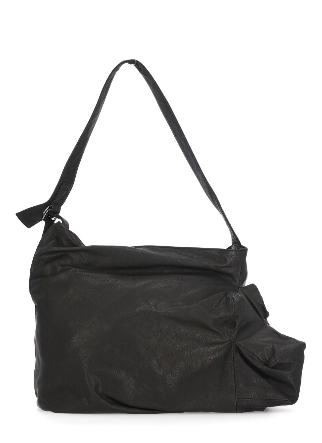 Discord Yohji Yamamoto Leather Shoulder Bag In Black
