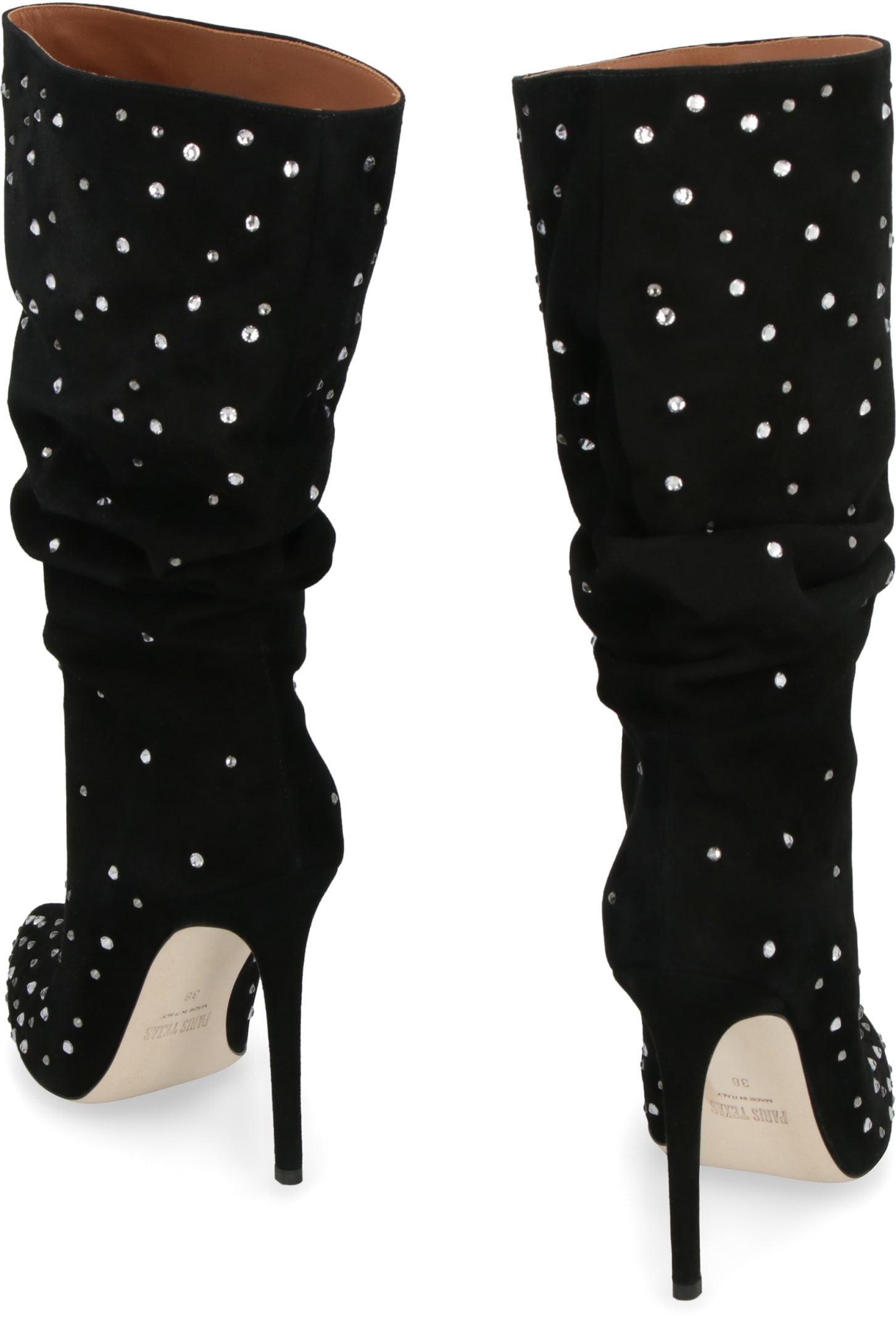 Shop Paris Texas Holly Suede Knee High Boots In Black