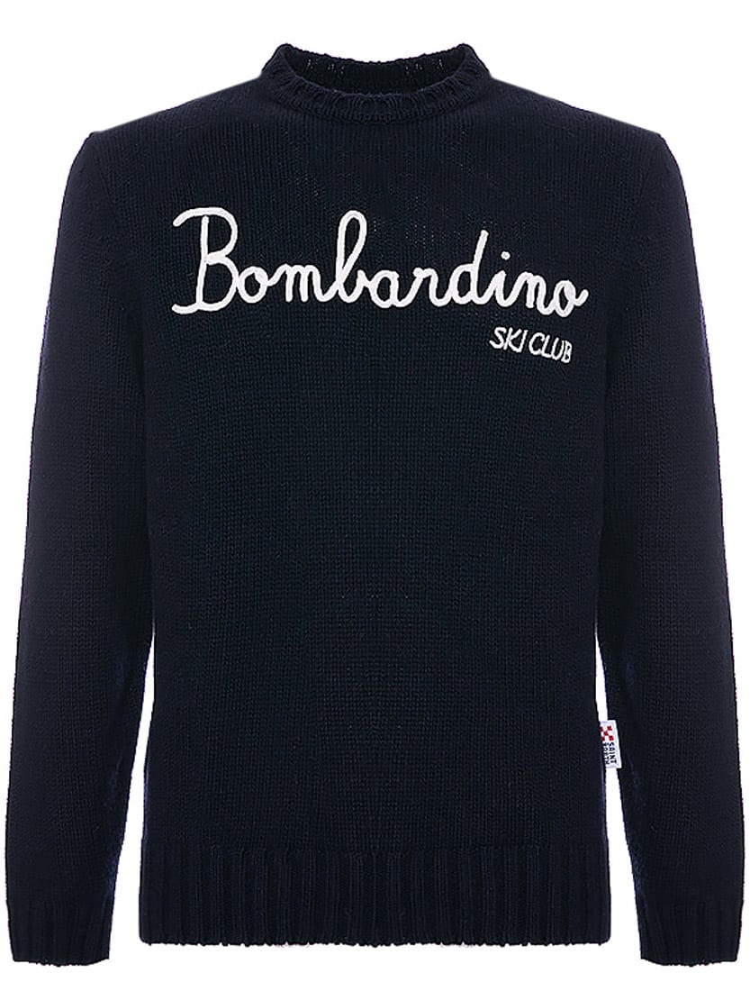 MC2 Saint Barth Blended Cashmere Sweater Bombardino Ski Club Embroidery