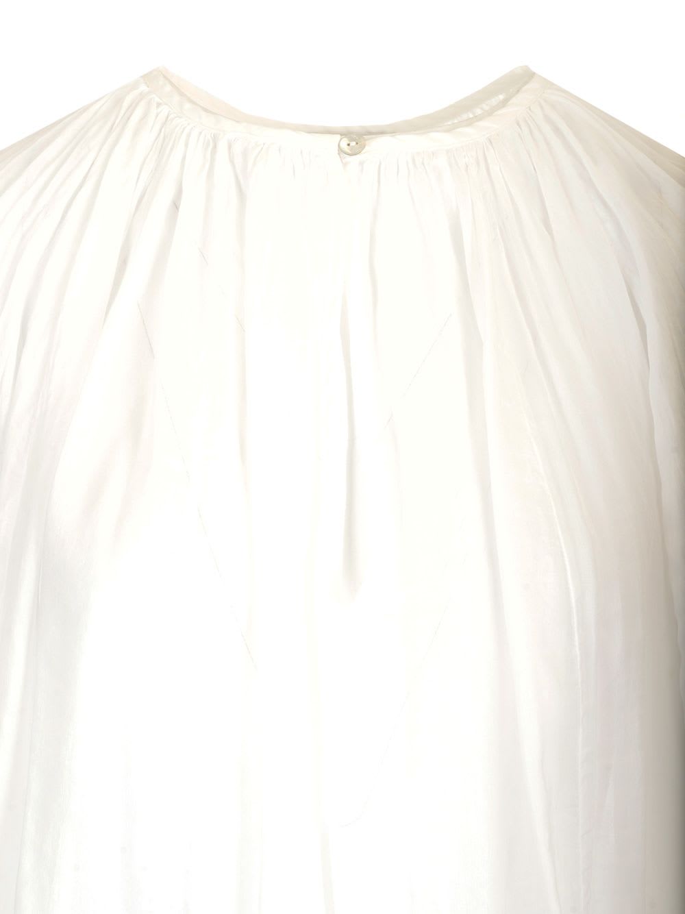Forte Forte Bohemian Cotton And Silk Shirt In White