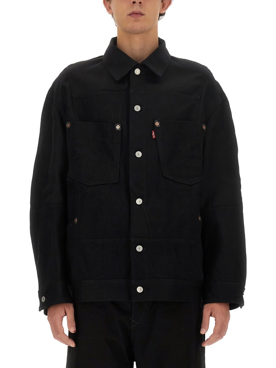 Shop Junya Watanabe X Levis Jacket In Black