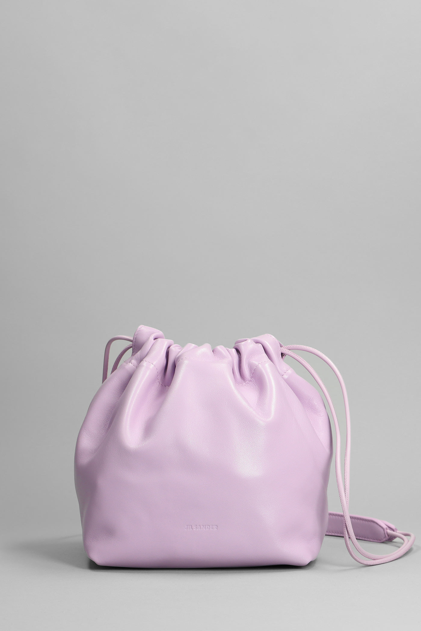 Jil Sander Dumpling Shoulder Bag In Viola Leather