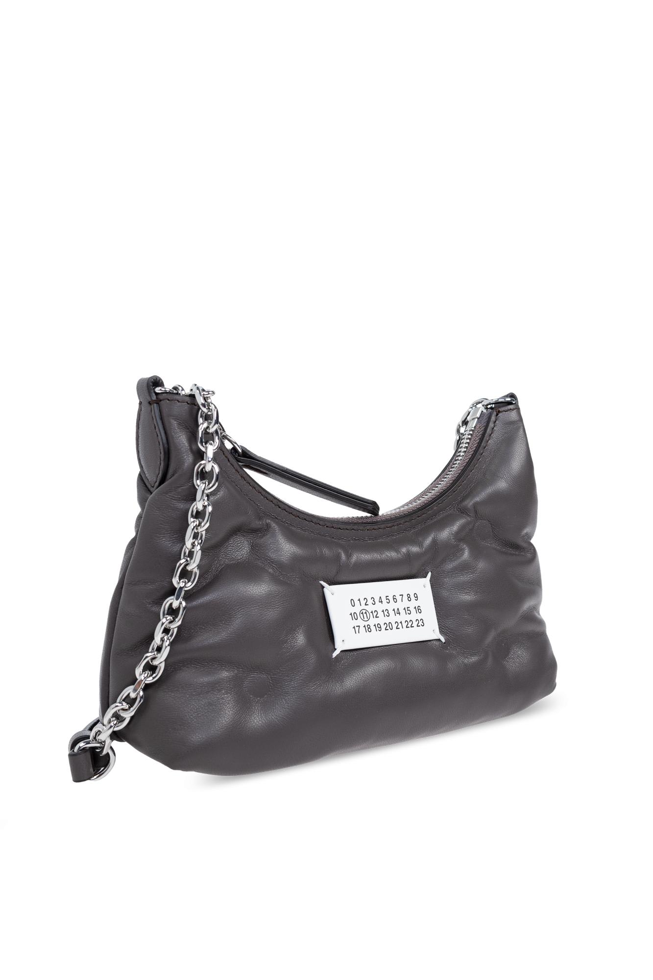 Shop Maison Margiela Micro Glam Slam Shoulder Bag In Elephant