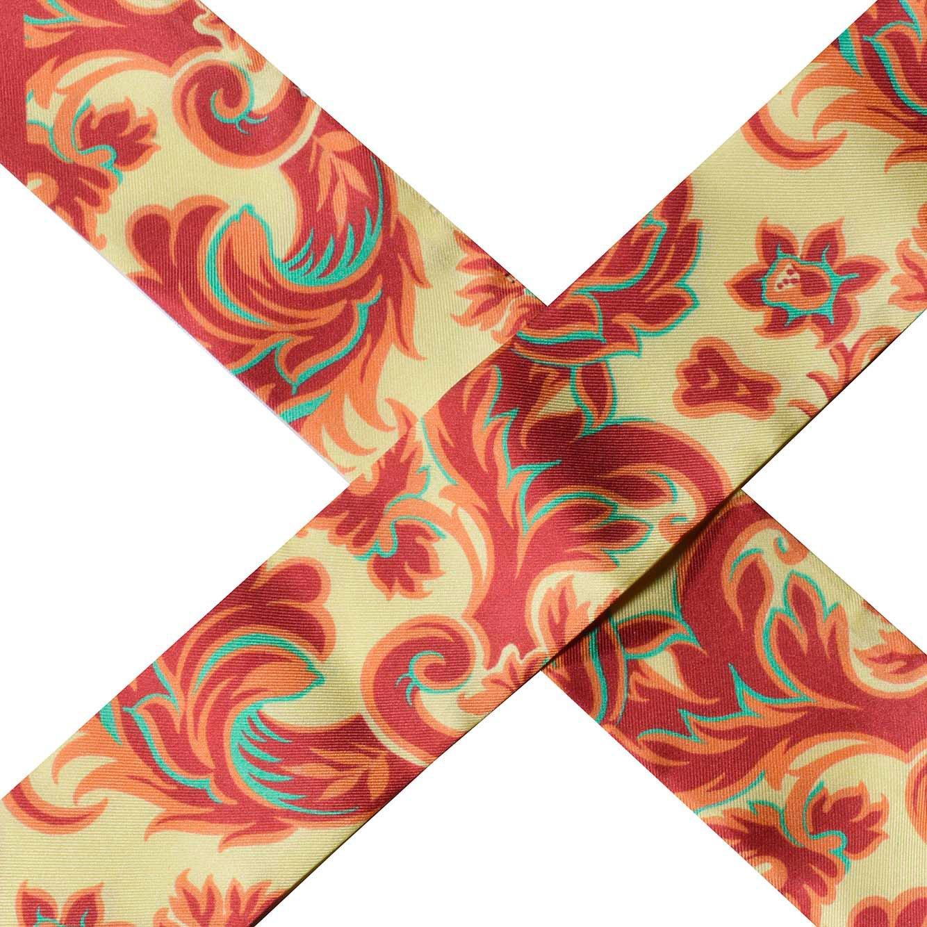Shop Etro Paisley-printed Twill Scarf In Giallo/rosso
