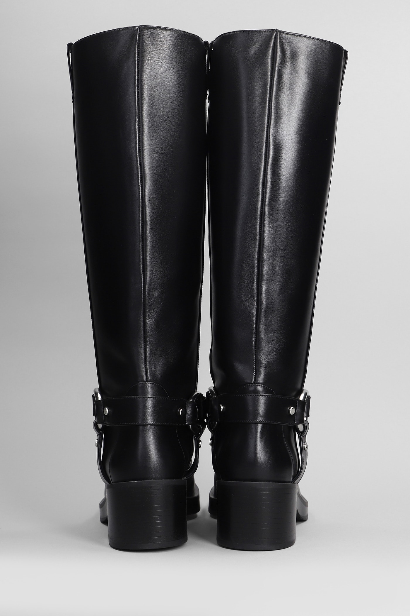 Shop Stuart Weitzman Jax High Heels Boots In Black Leather