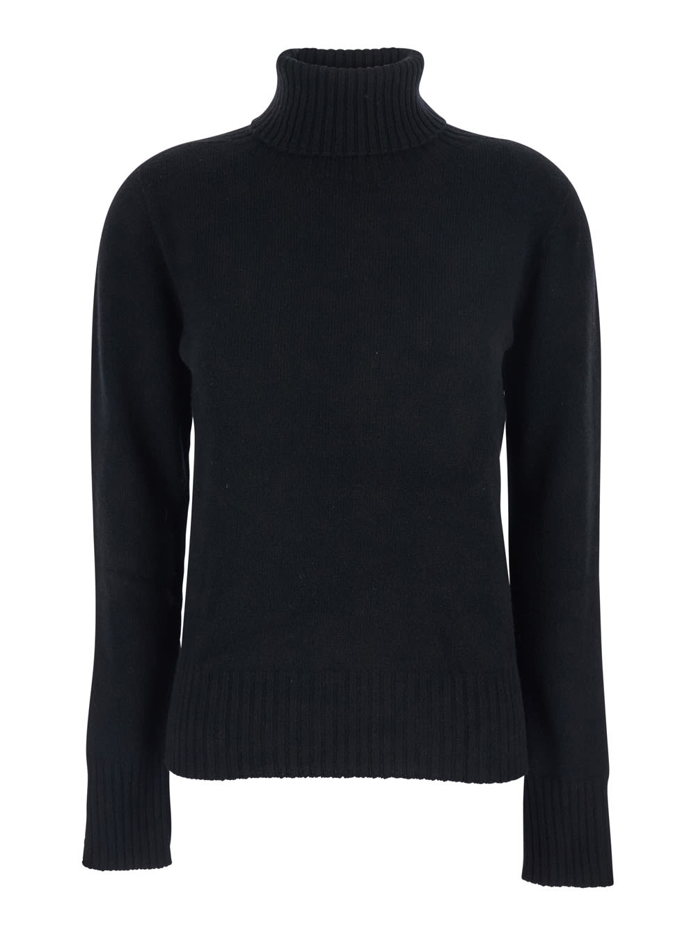 Mauro Grifoni Ribbed Turtleneck Sweater In Black