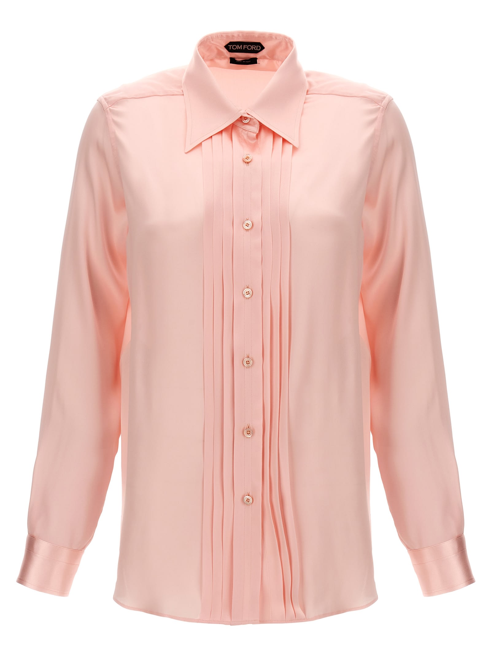 Shop Tom Ford Charmeuse Shirt In Pink