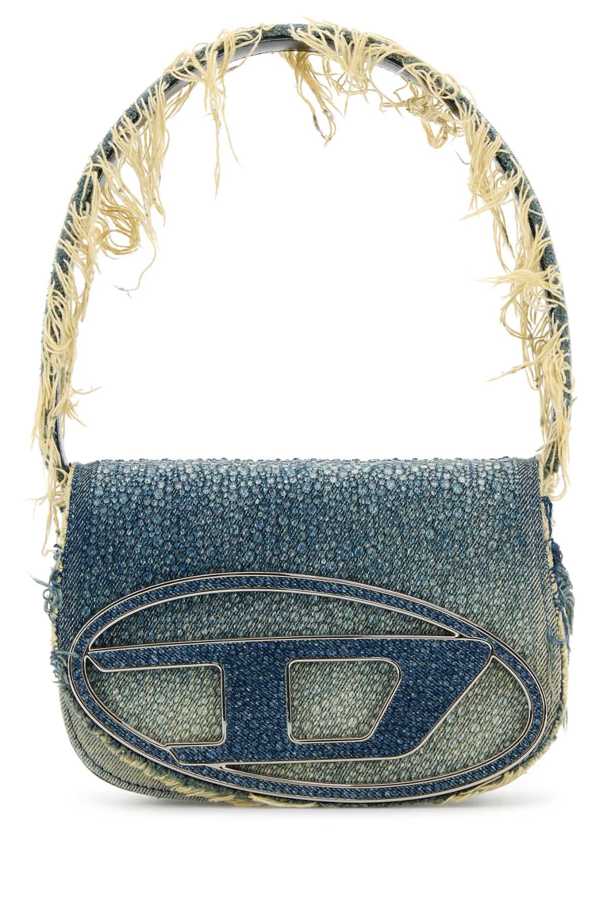 Diesel Embellished Denim 1dr Shoulder Bag