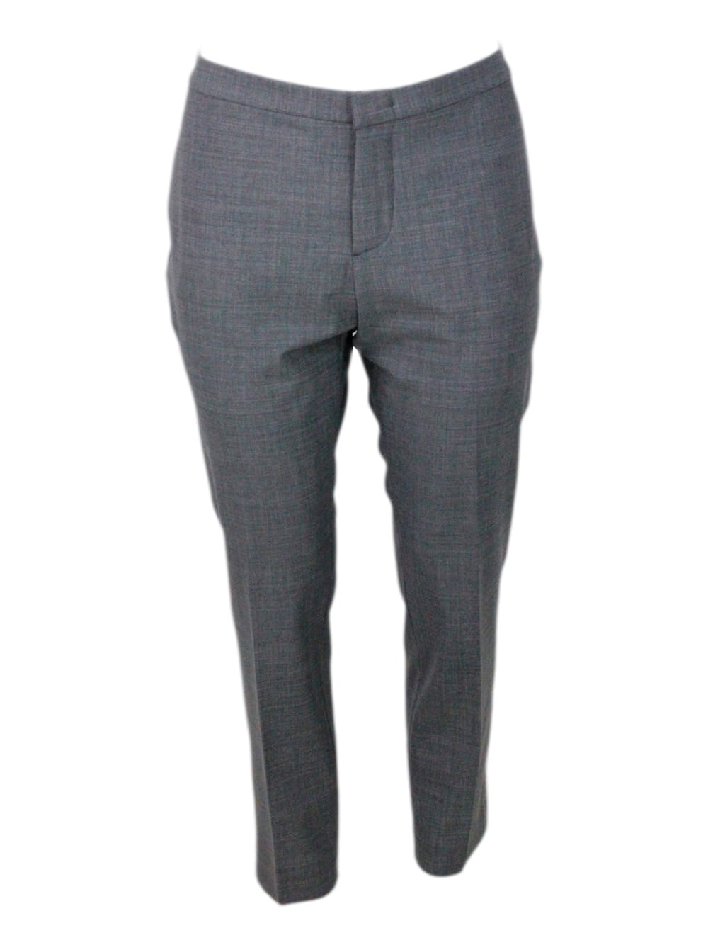 Fabiana Filippi Wool Blend Pants In Gray
