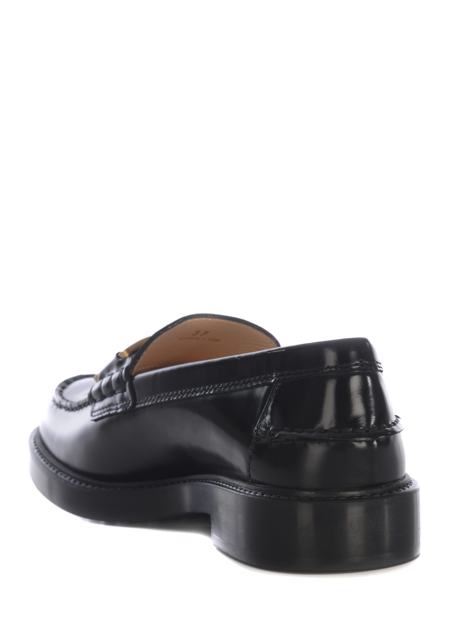 Shop Tod's Mocassin Tods Made Of Leather In Black