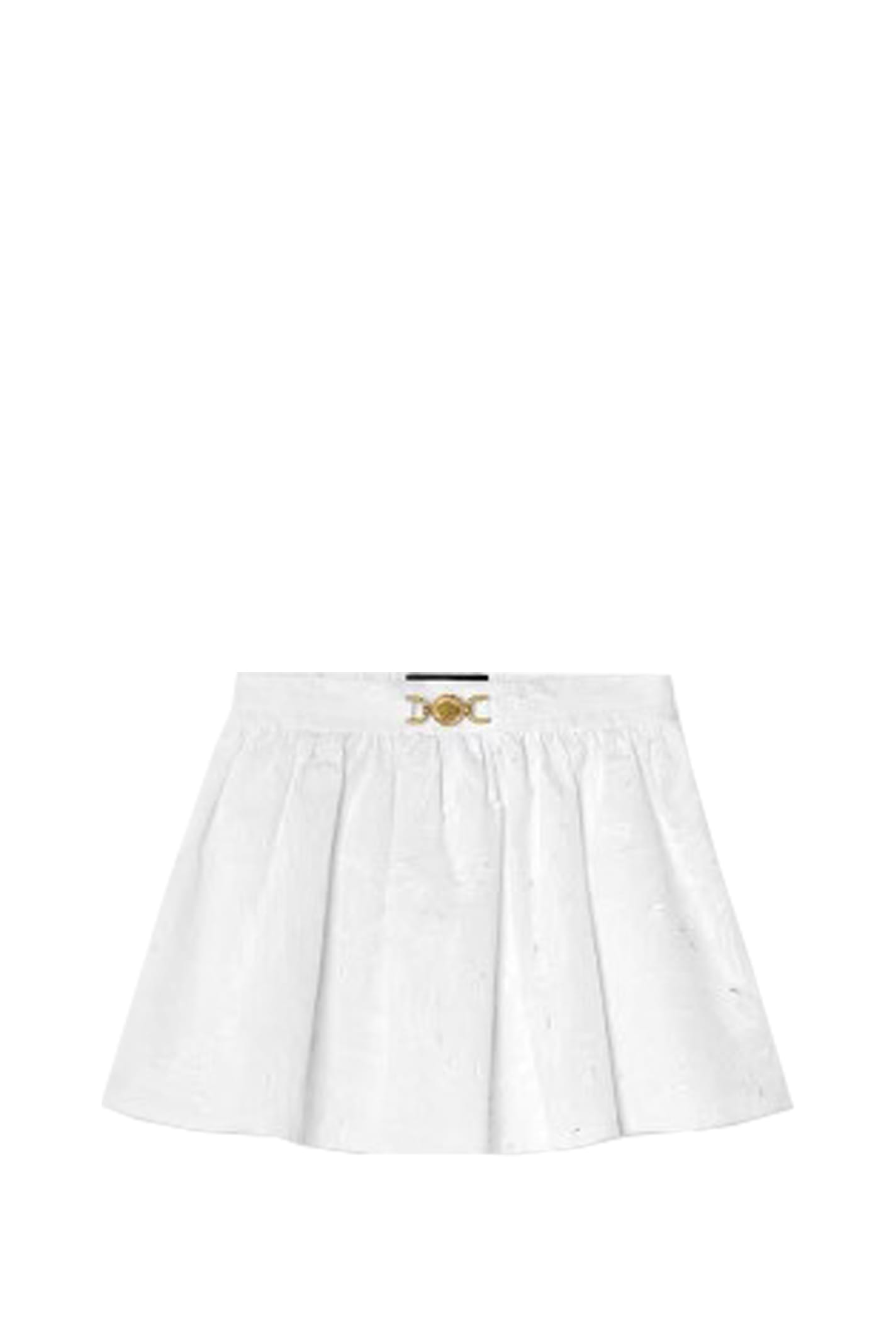 Shop Versace Baby Skirt In White