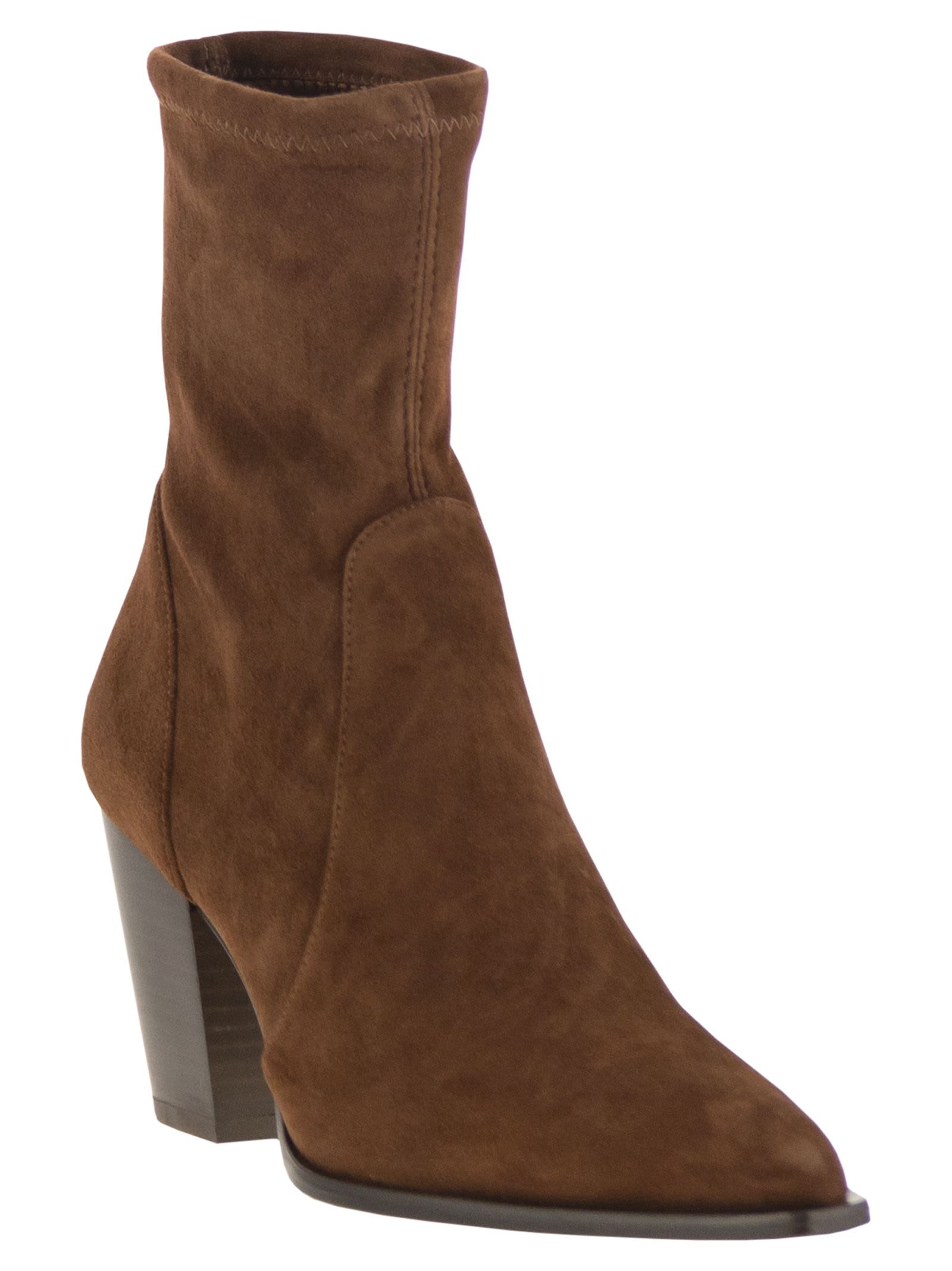 Stuart Weitzman Jolene - Suede Ankle Boots In Brown