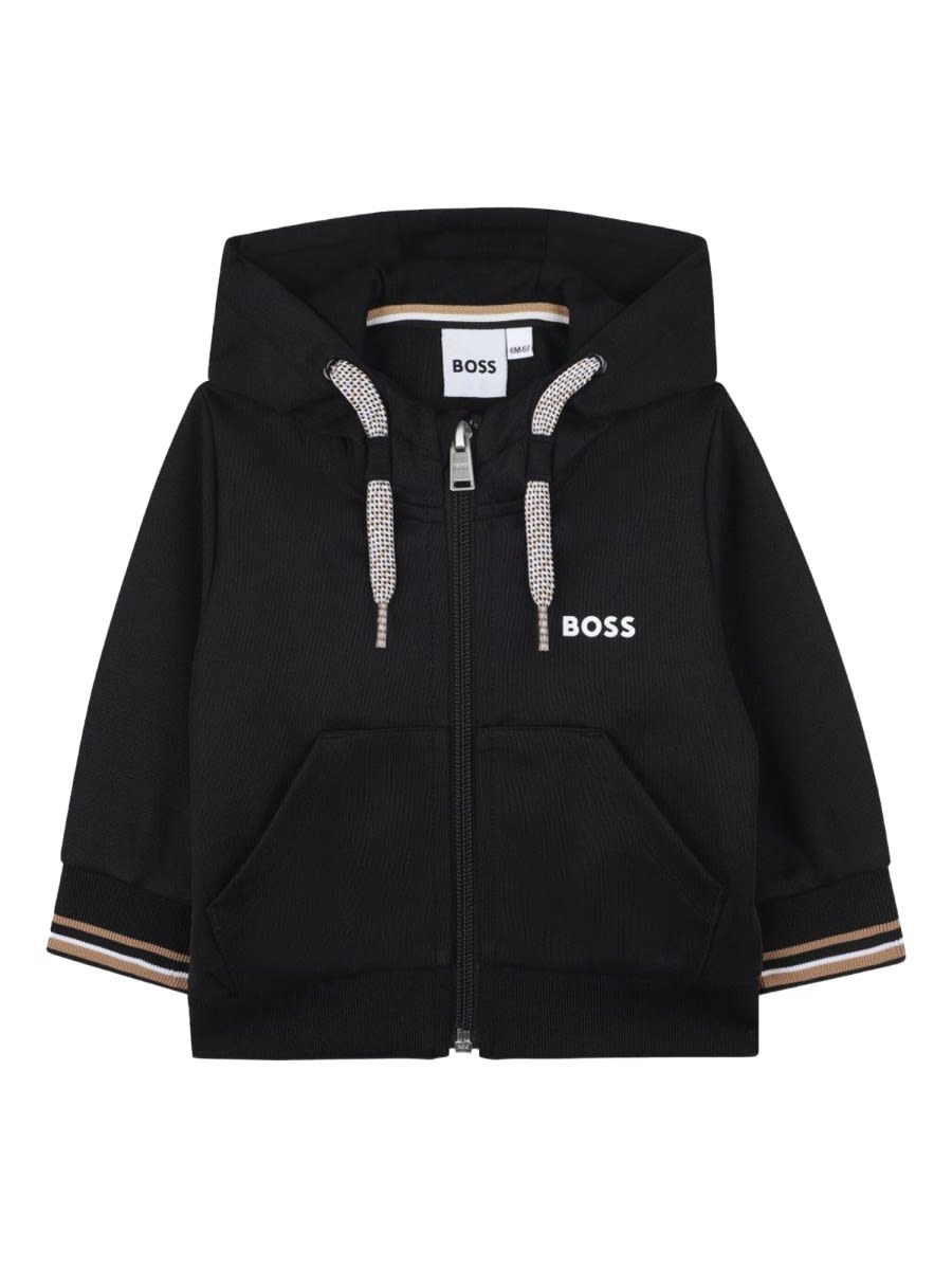Hugo Boss Cardigan Set With Pants In Black