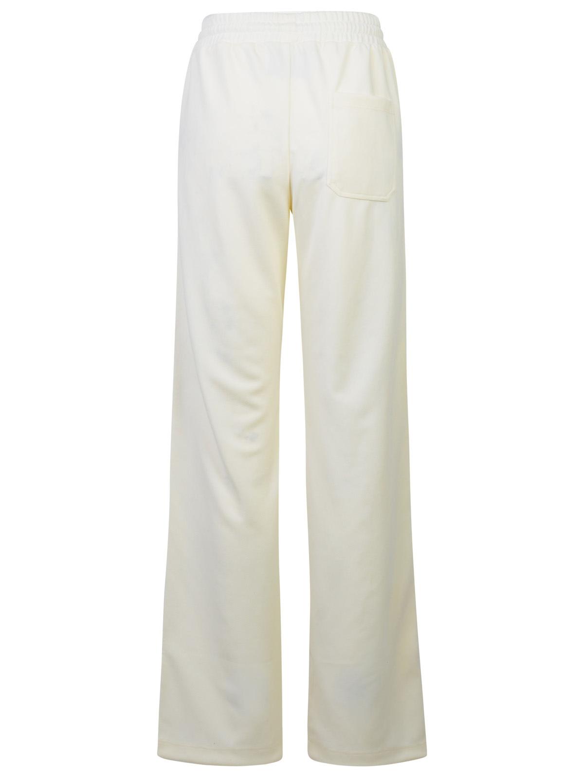 Shop Golden Goose White Polyester Dorotea Pants In Ivory