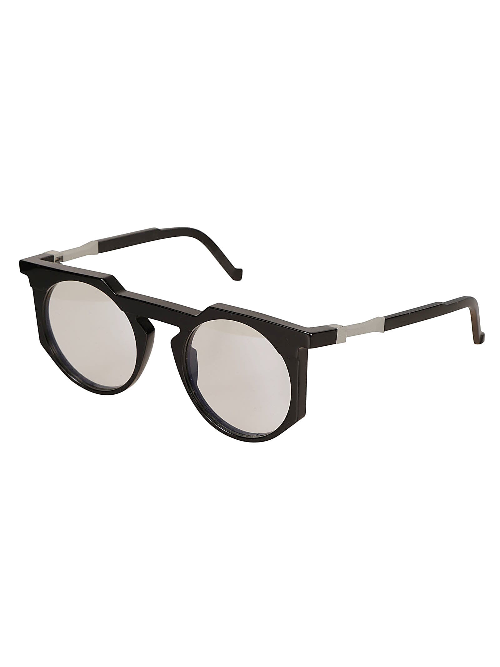 Shop Vava Clear Lens Round Frame Glasses Glasses In Black