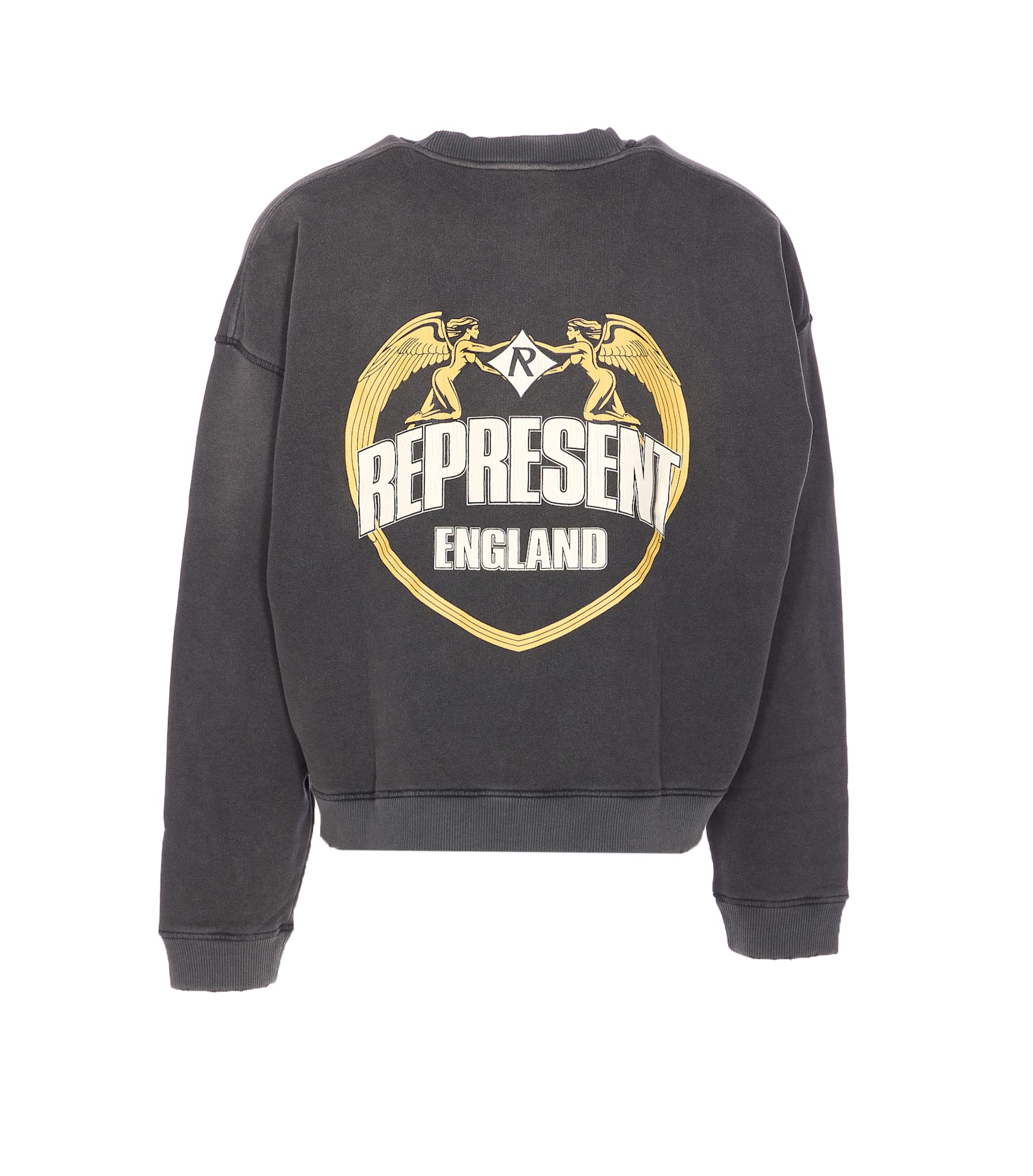 Represent Graphic Crewneck Sweater Long Sleeves In Gray