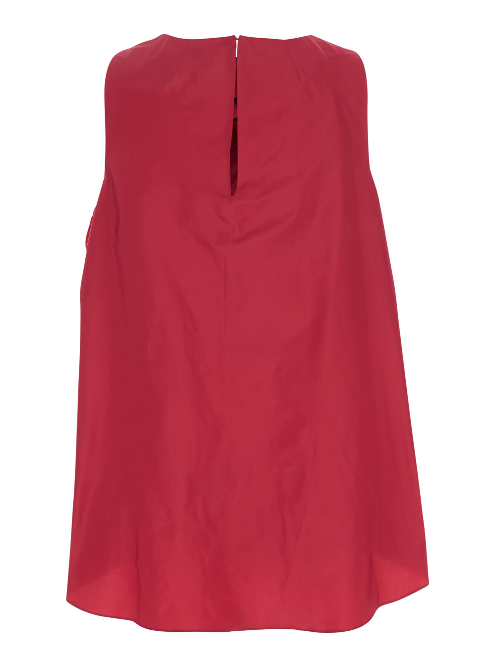 P.a.r.o.s.h Fuchsia Blouse With Ruffles On The Front In Tech Fabric Women In Fuxia