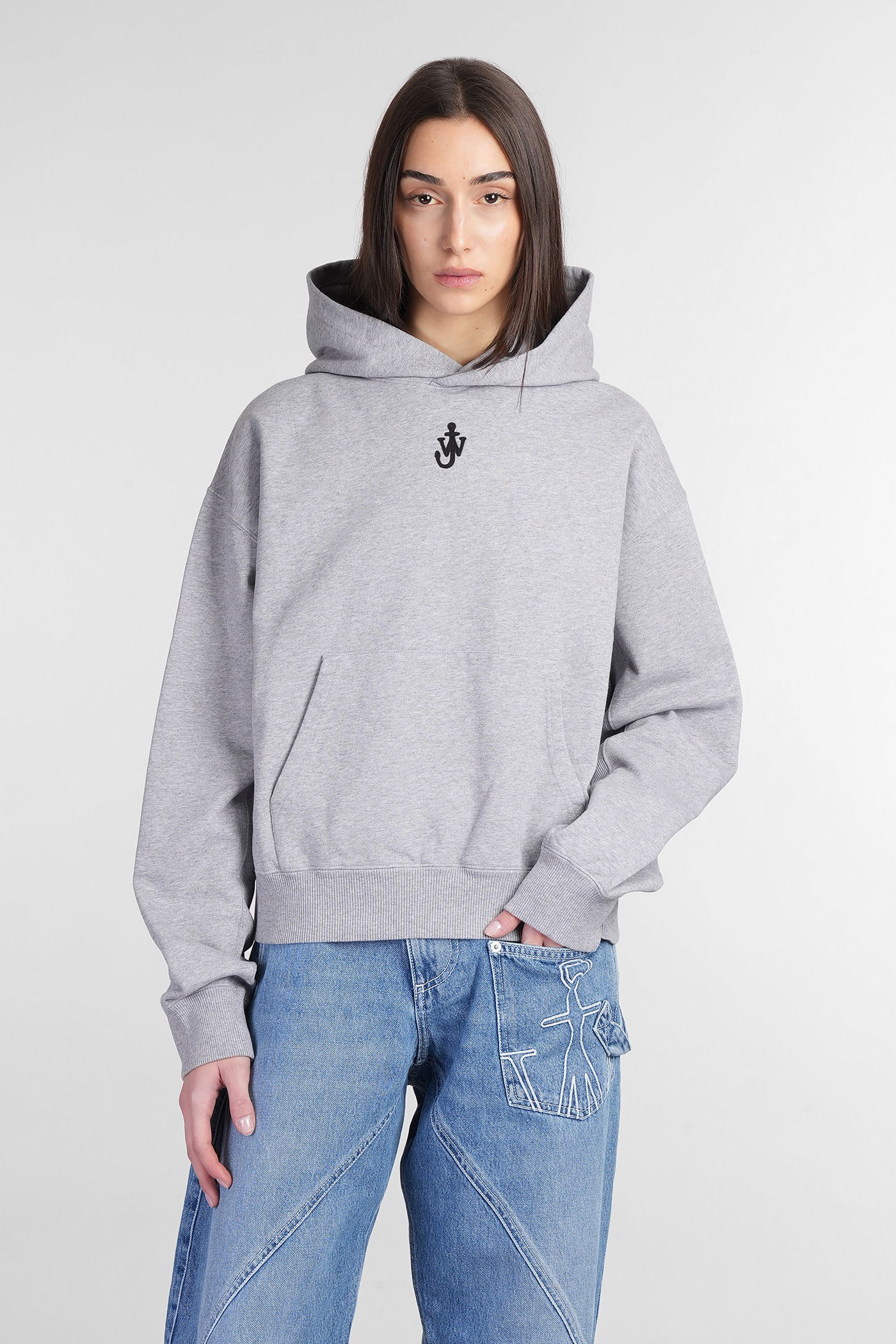Jw Anderson Sweatshirt In Grey Cotton In Gray