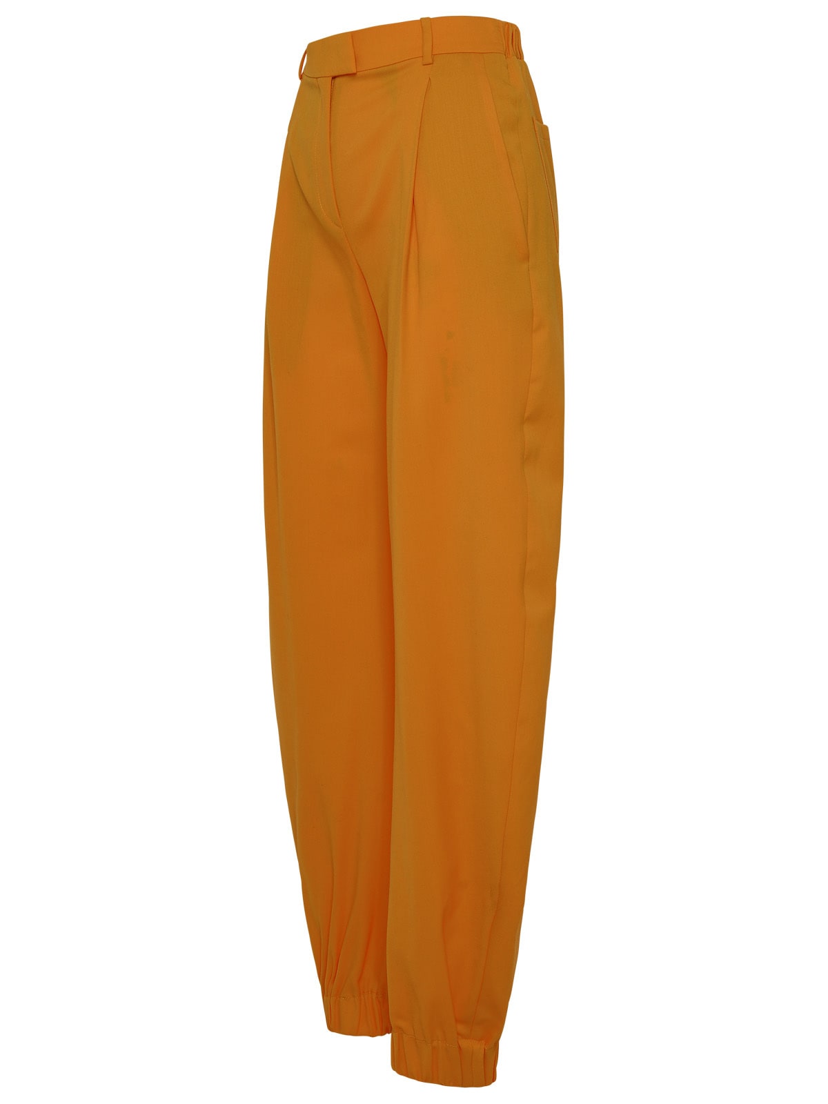 Shop Attico Orange Wool Blend Rey Pants