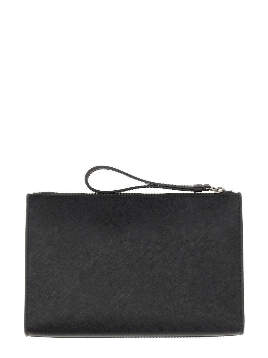 Shop Bally Makid Clutch Bag In Black