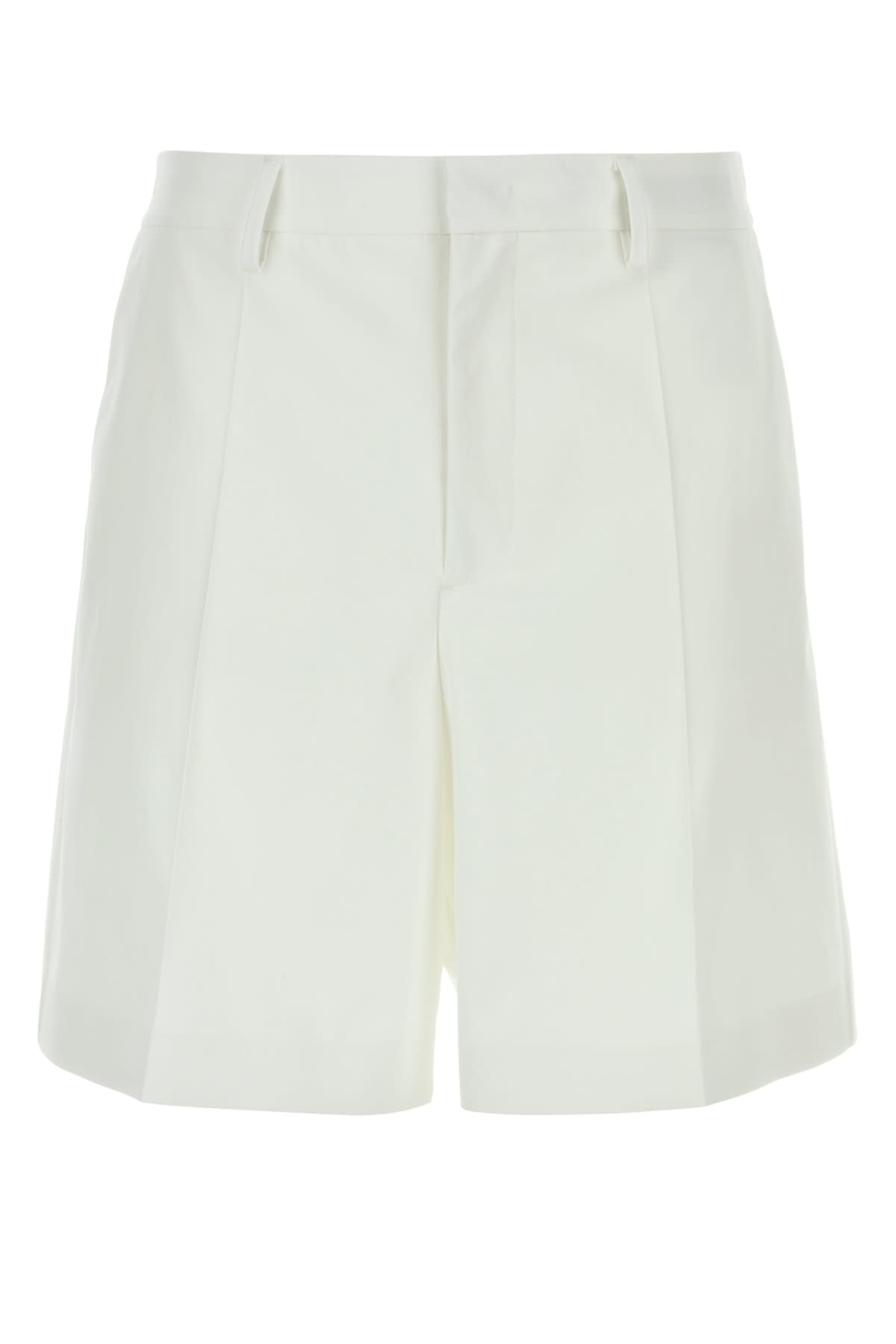 Shop Valentino Shorts In Bianco