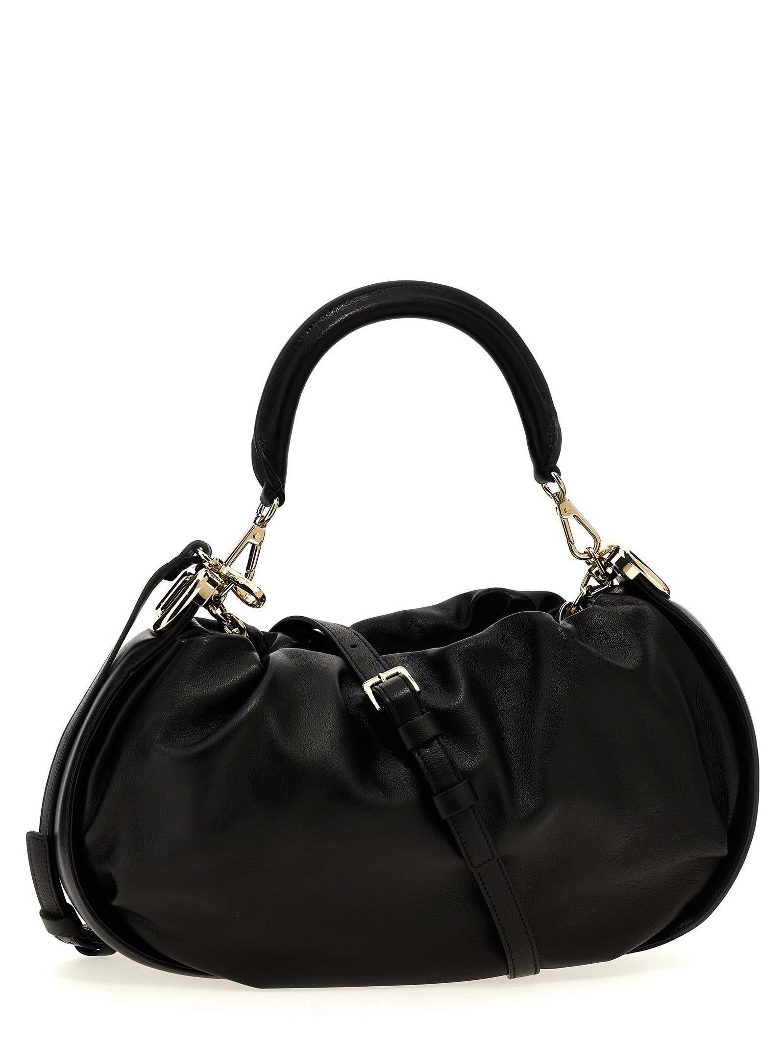 Shop Roger Vivier Viv Choc Royale Hobo Medium In Black