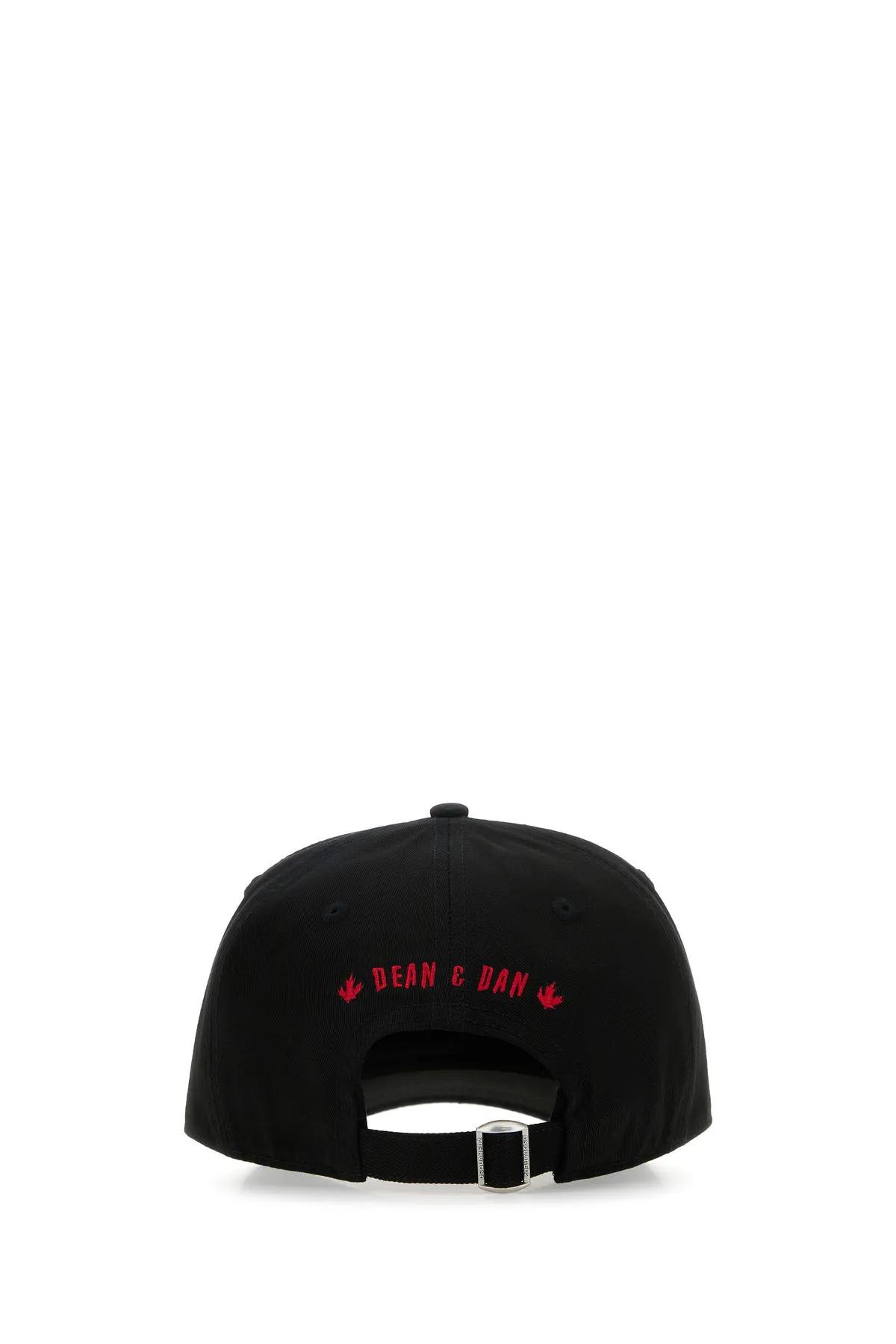 Shop Dsquared2 Black Cotton Baseball Cap In Non Definito