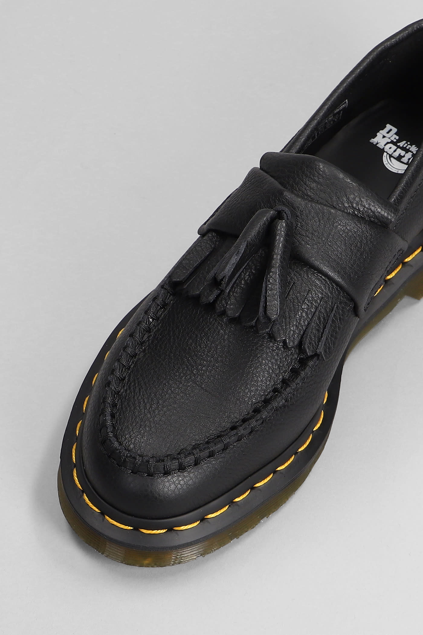 Shop Dr. Martens' Adrian Loafers In Black Leather