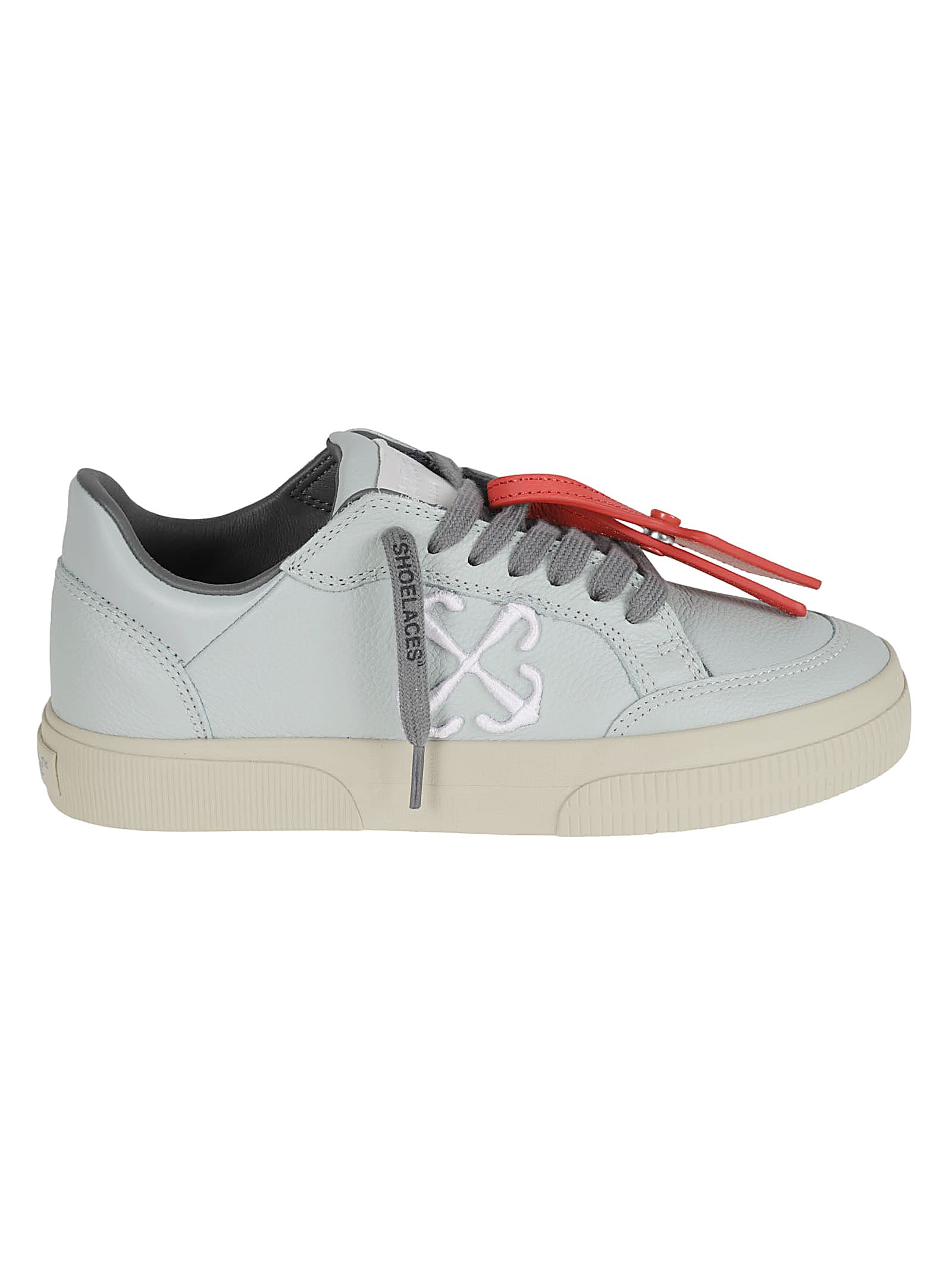 Shop Off-white New Low Vulcanized Sneakers In Greyish/green