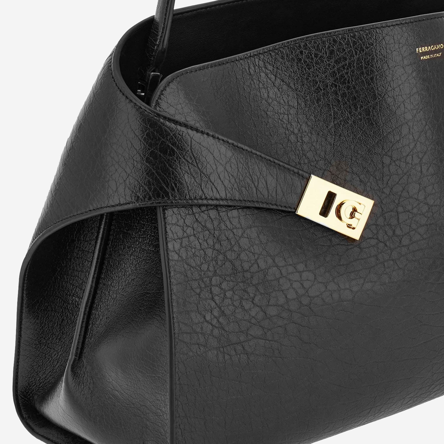 Ferragamo Hug Soft Shoulder Bag In Black