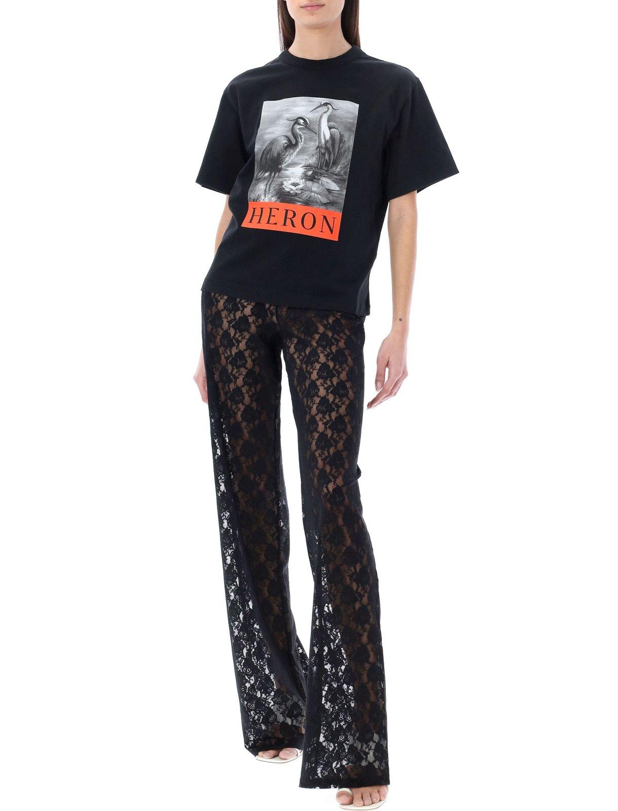 Shop Heron Preston Graphic Print Crewneck T-shirt In Black