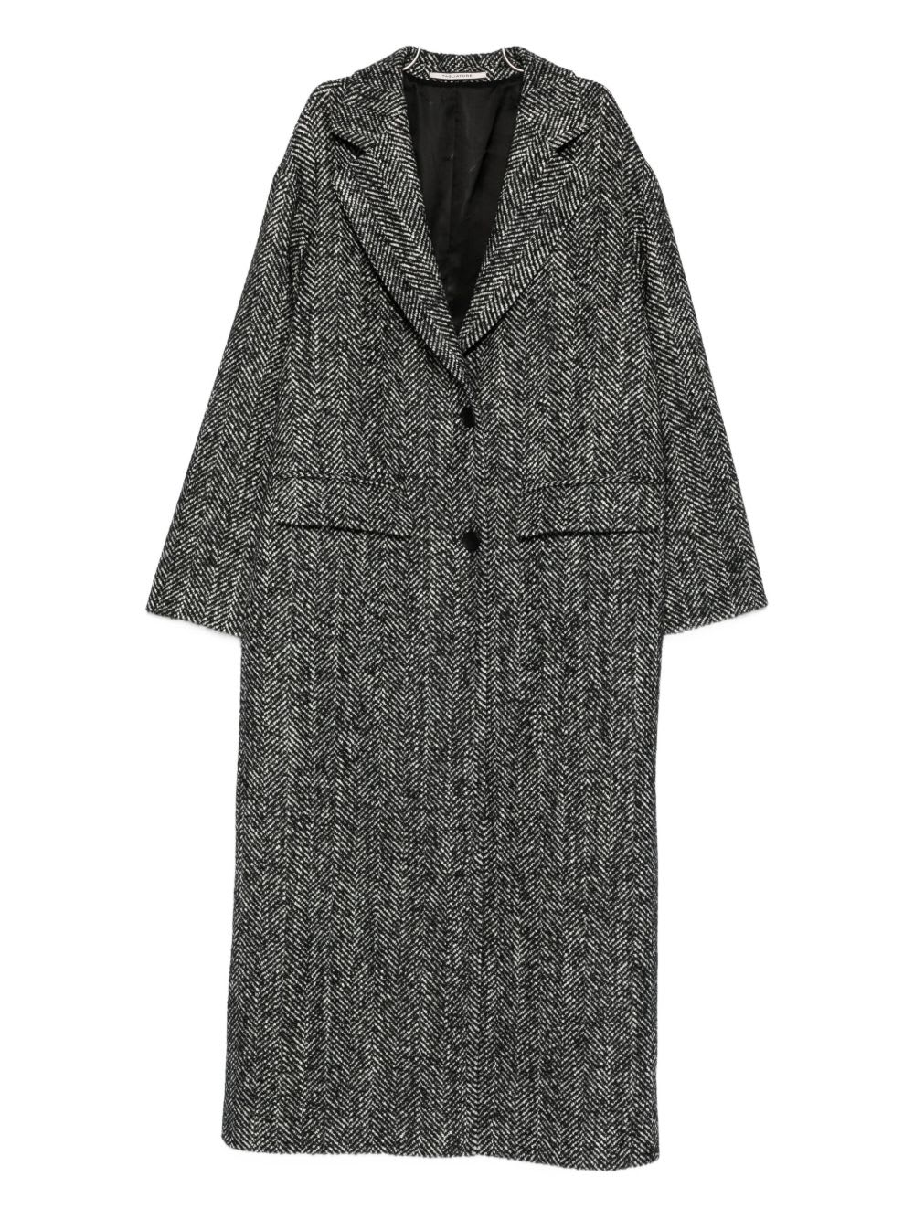 Tagliatore Wool Blend Single-breasted Coat In Black