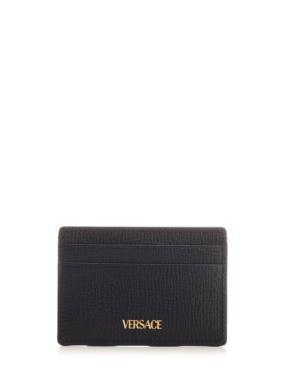 Shop Versace The Medusa Card Holder In Blackgold