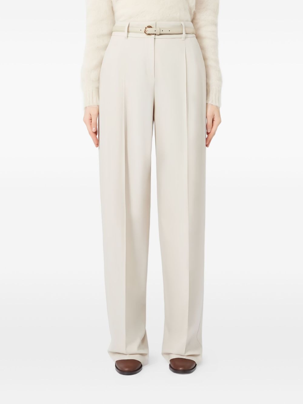 Max Mara Studio Entrata Trouser Beige In Neutral