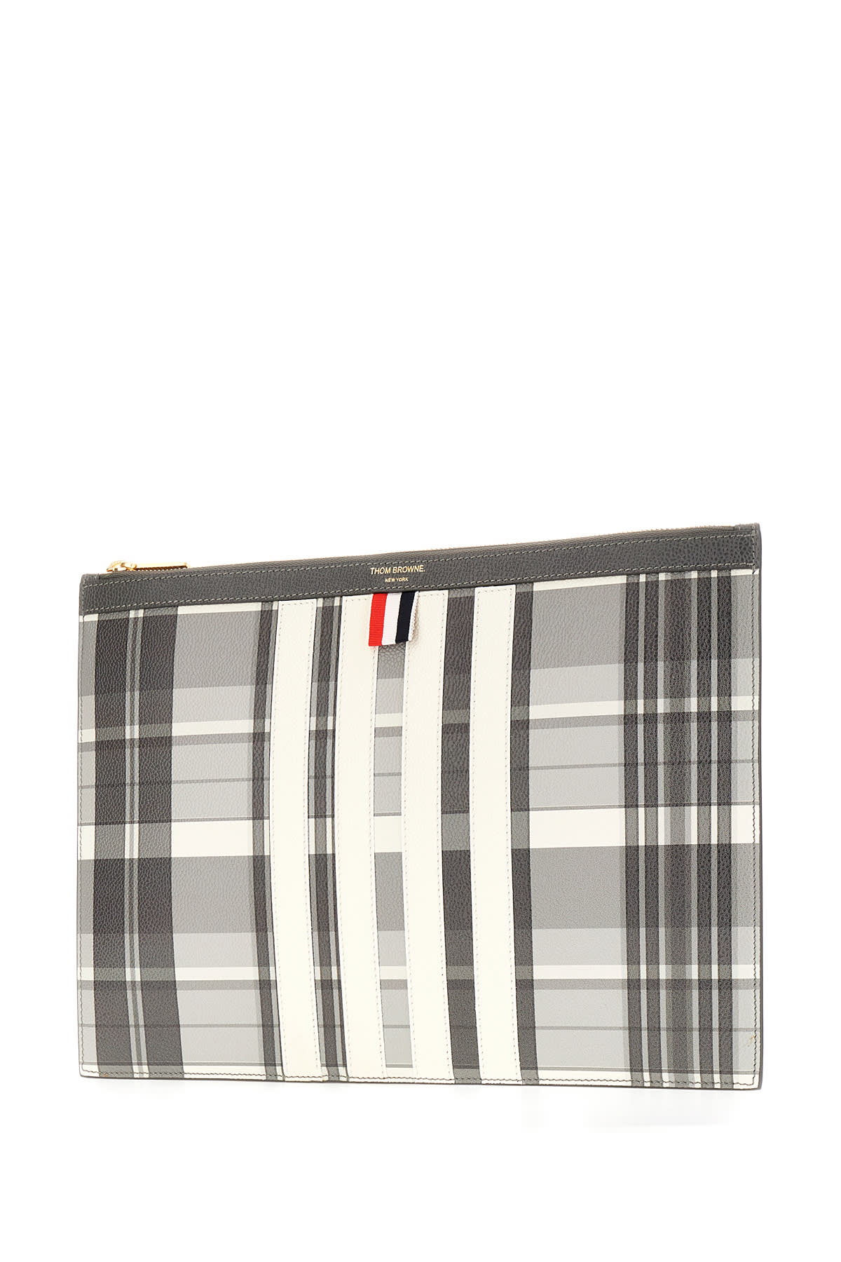 Shop Thom Browne Printed Leather Document Case In 980