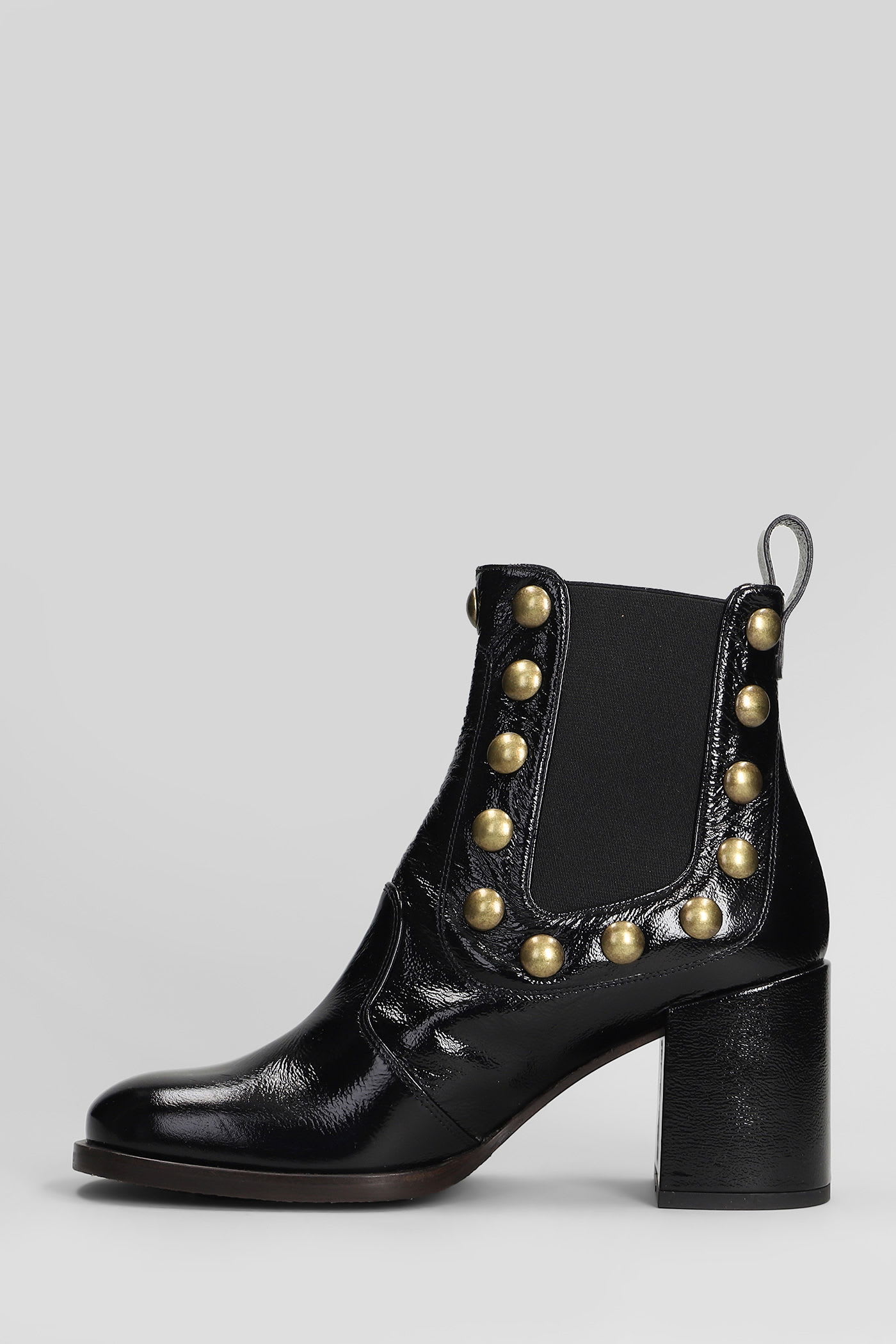 Chie Mihara 75mm Embellished Block-heel Ankle Boots In Black
