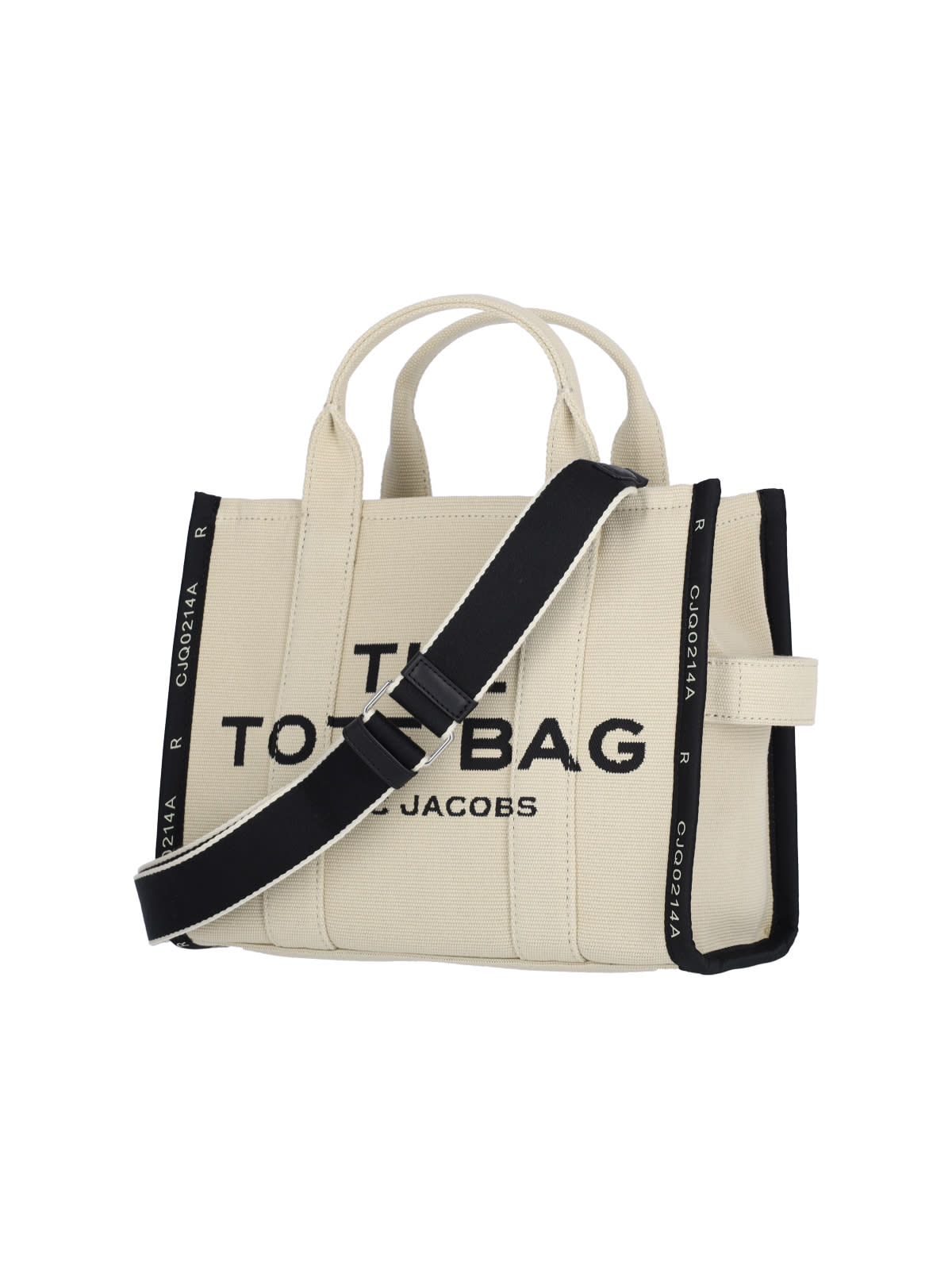 Shop Marc Jacobs The Jacquard Medium Tote Bag In Crema