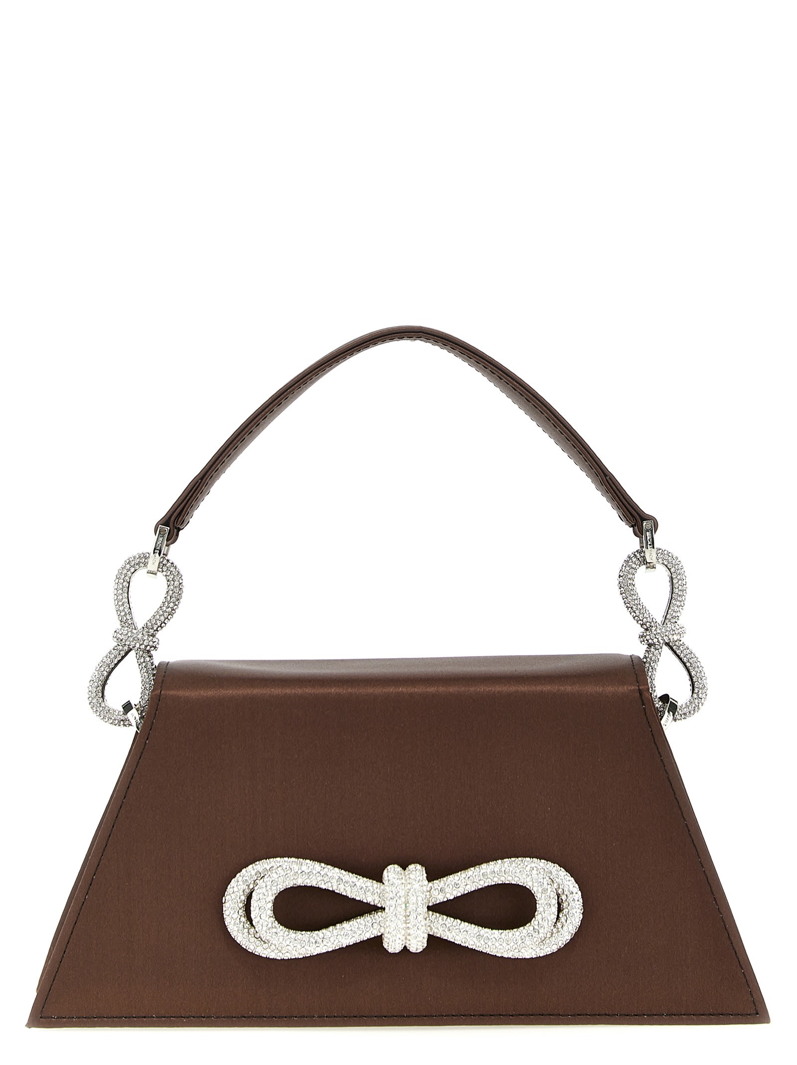 Shop Mach &amp; Mach Double Bow Handbag In Brown