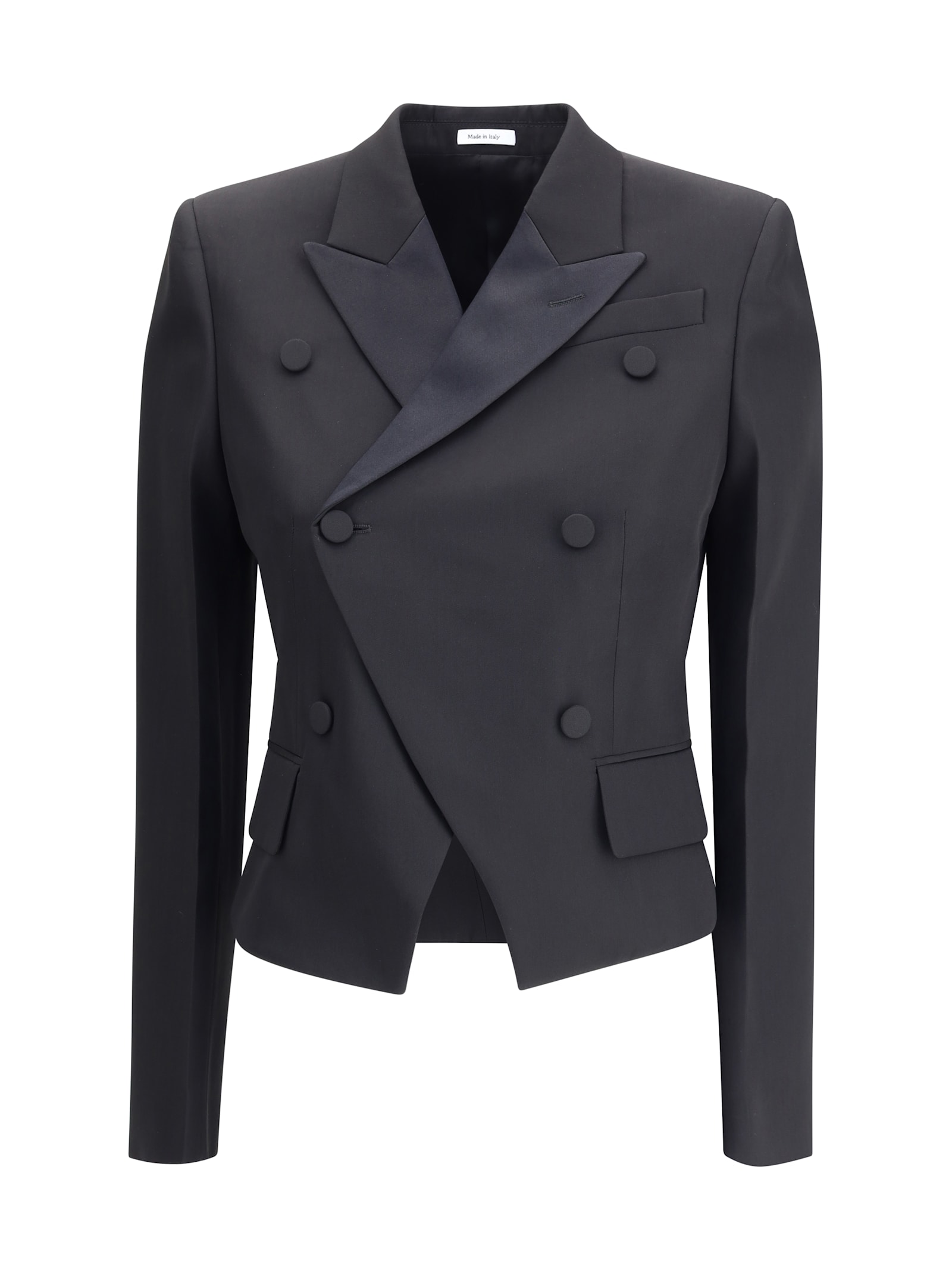 Alexander Mcqueen Tailored Double-breasted Jacket Notch Lapels In Black