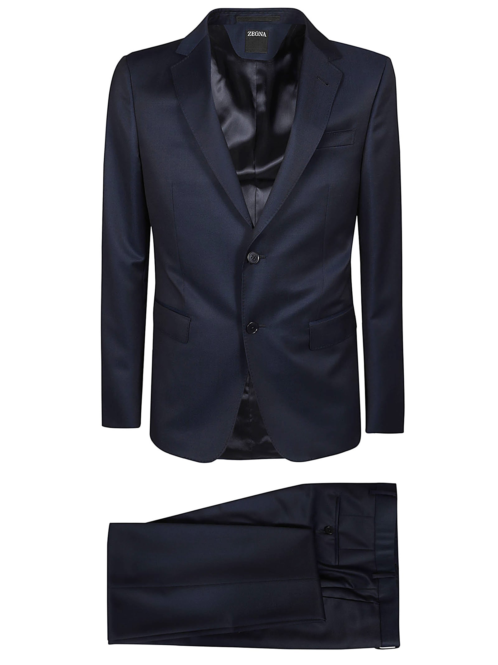 Shop Zegna Luxury Tailoring Suit In Blu