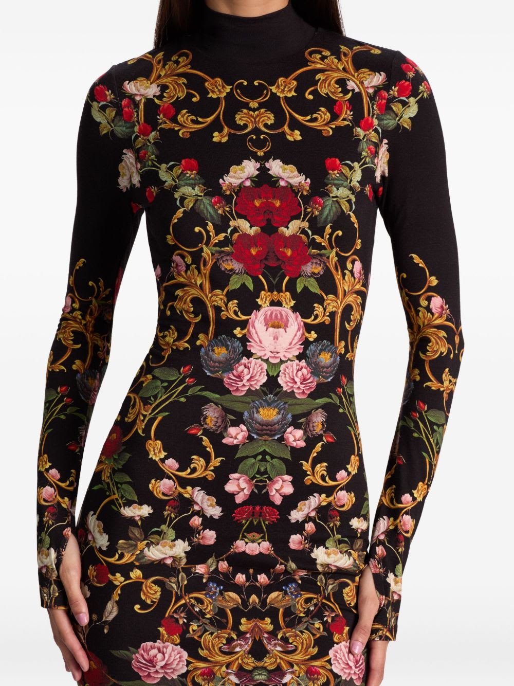 Alice And Olivia Alice + Olivia Delora Long Dress In Black